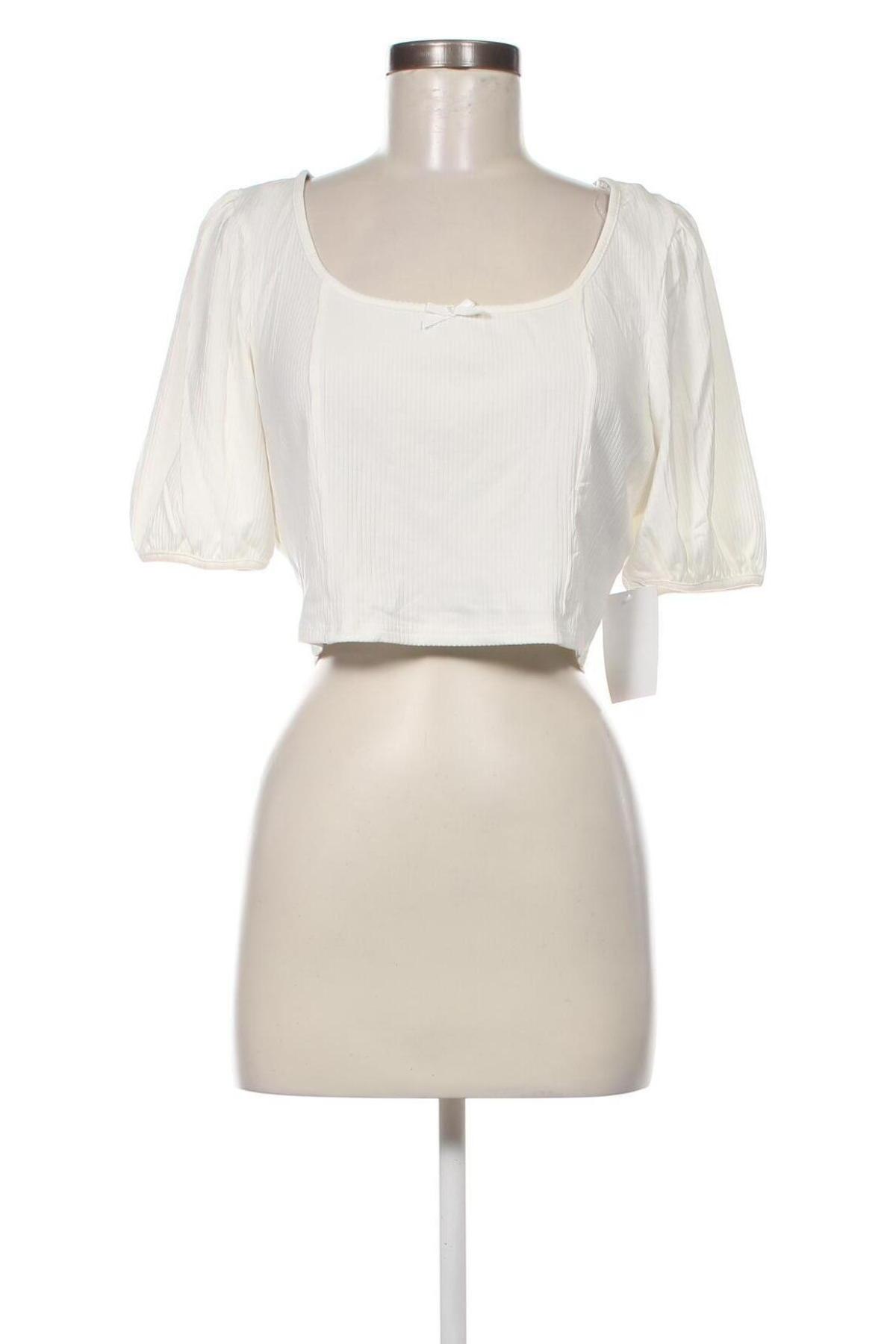 Γυναικεία μπλούζα Glamorous, Μέγεθος XL, Χρώμα Λευκό, Τιμή 7,42 €