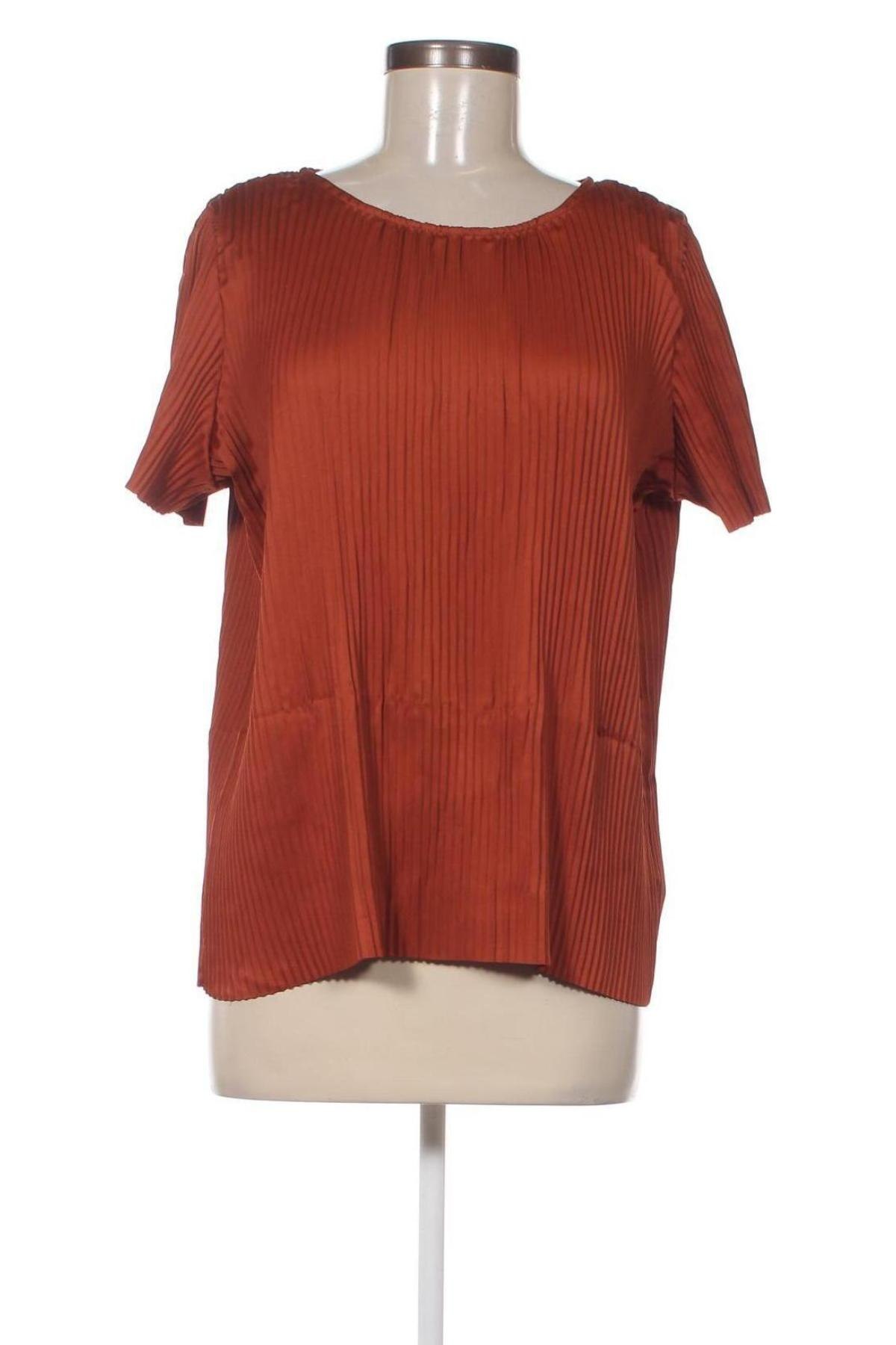 Дамска блуза Knowledge Cotton Apparel, Размер L, Цвят Кафяв, Цена 35,70 лв.