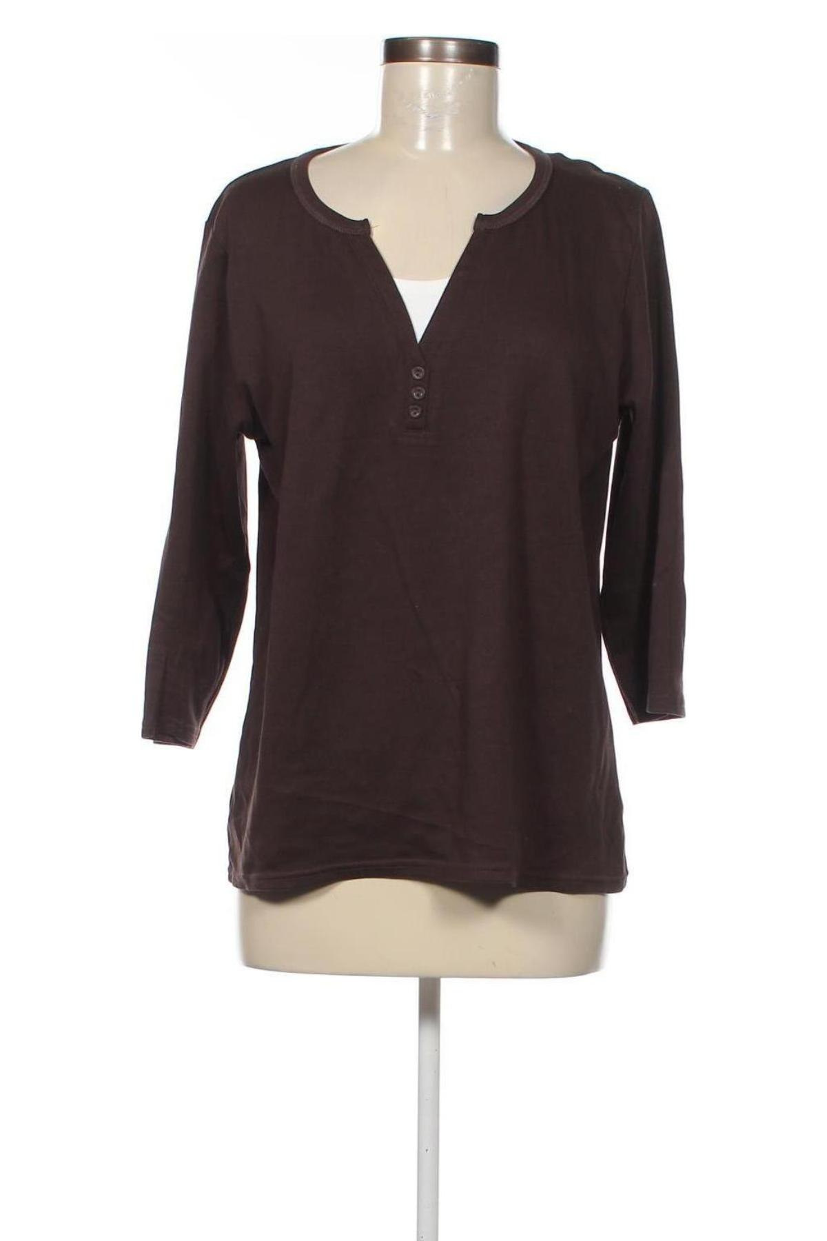 Γυναικεία μπλούζα Michele Boyard, Μέγεθος XL, Χρώμα Καφέ, Τιμή 11,75 €