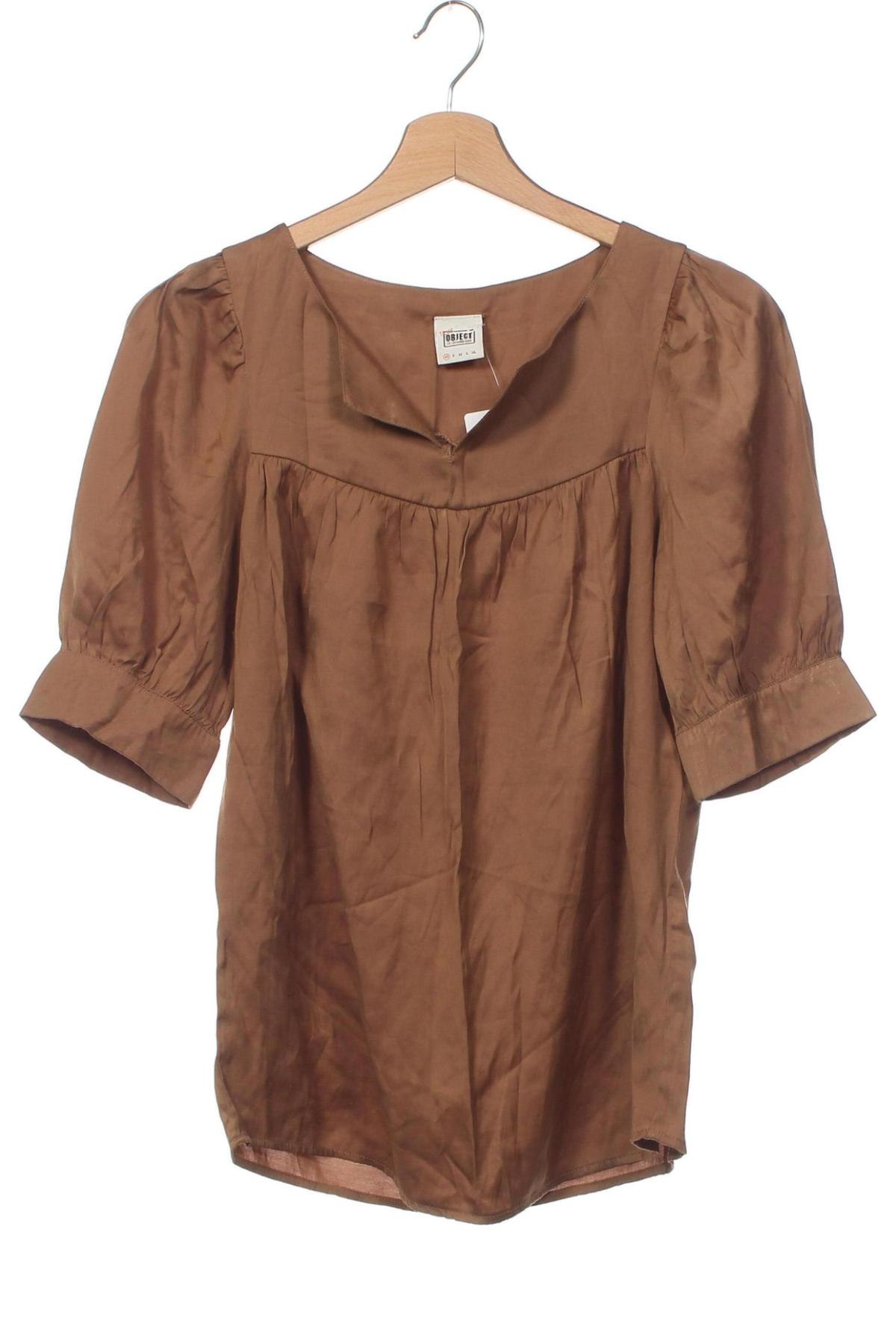 Дамска блуза Object, Размер XS, Цвят Бежов, Цена 13,92 лв.