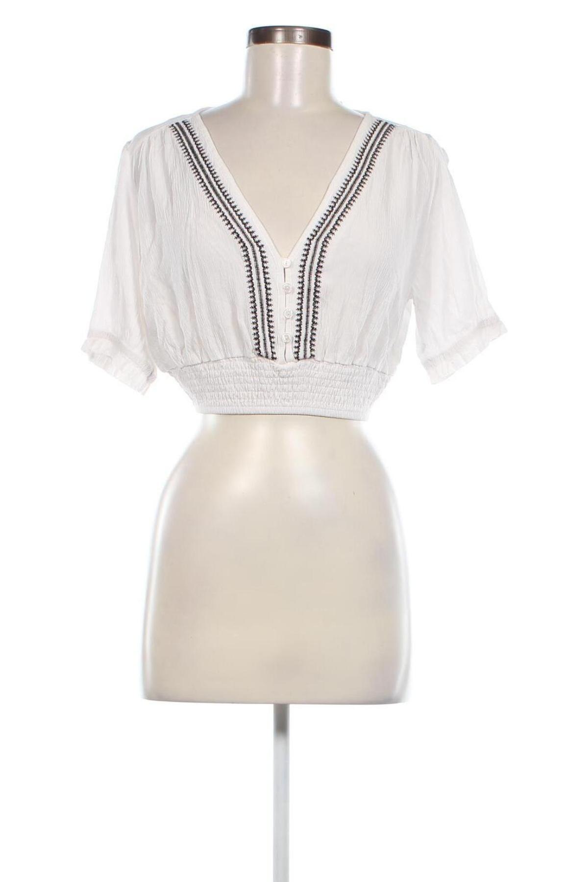 Γυναικεία μπλούζα Pull&Bear, Μέγεθος M, Χρώμα Λευκό, Τιμή 10,59 €