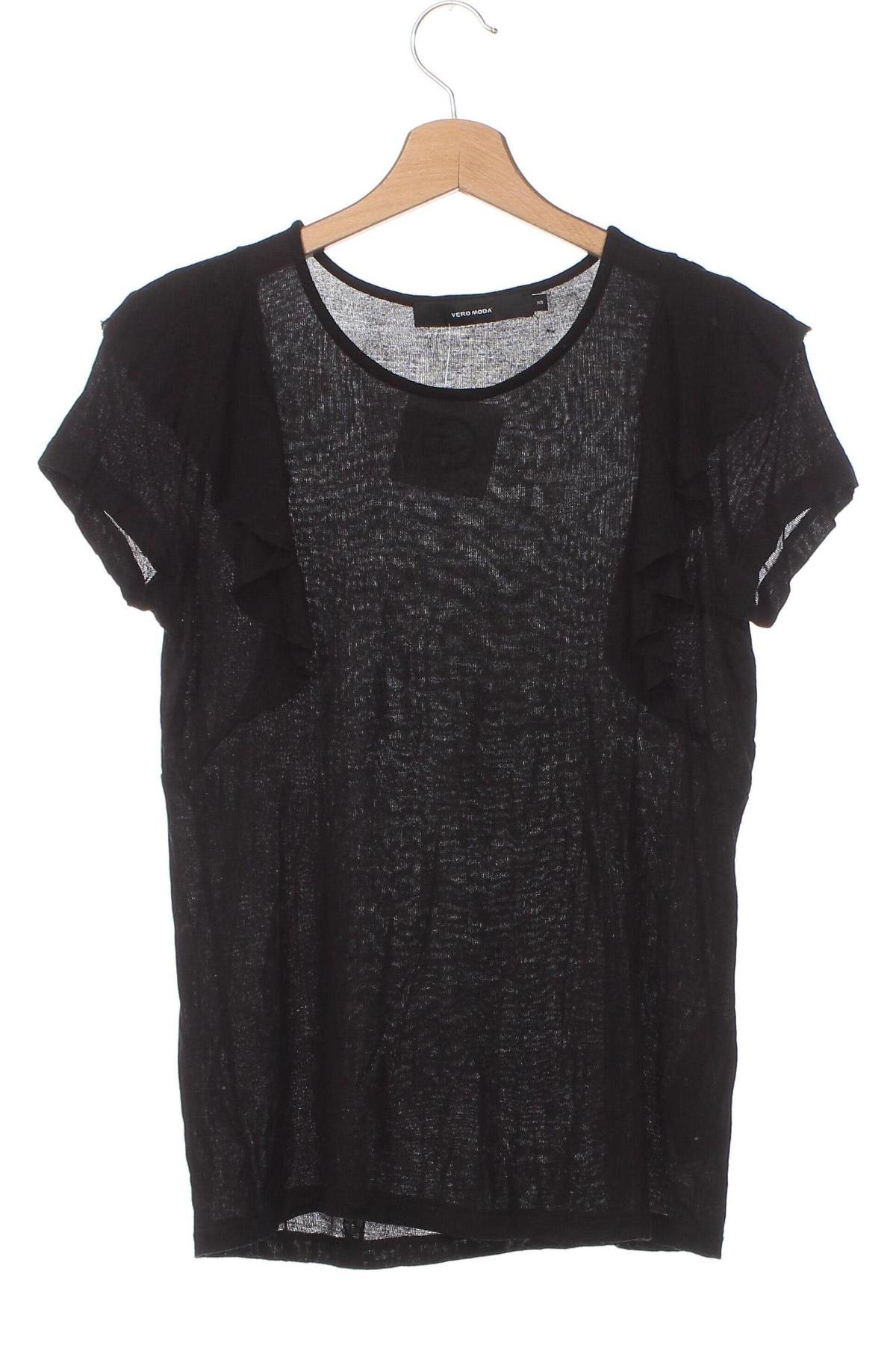 Дамска блуза Vero Moda, Размер XS, Цвят Черен, Цена 7,39 лв.
