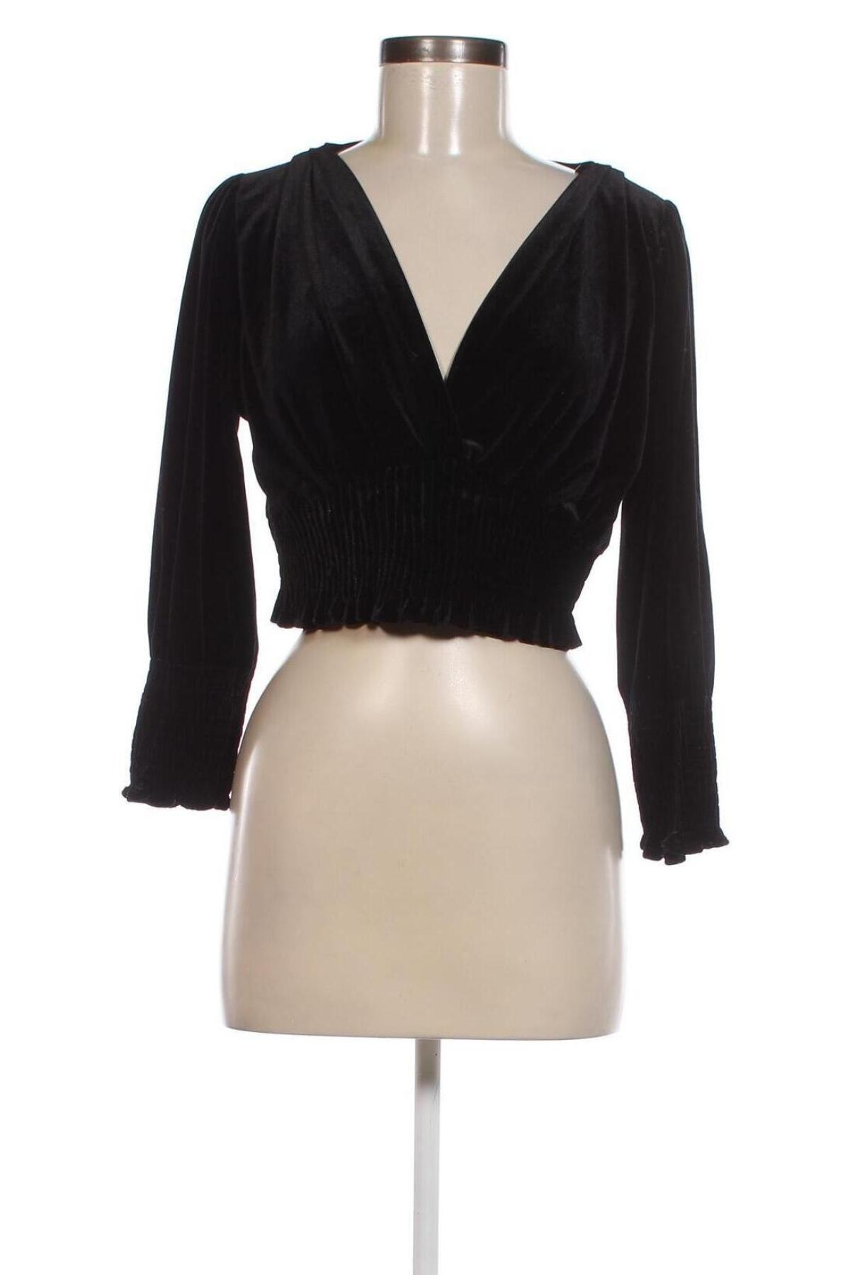 Дамска блуза Zara, Размер S, Цвят Черен, Цена 6,96 лв.