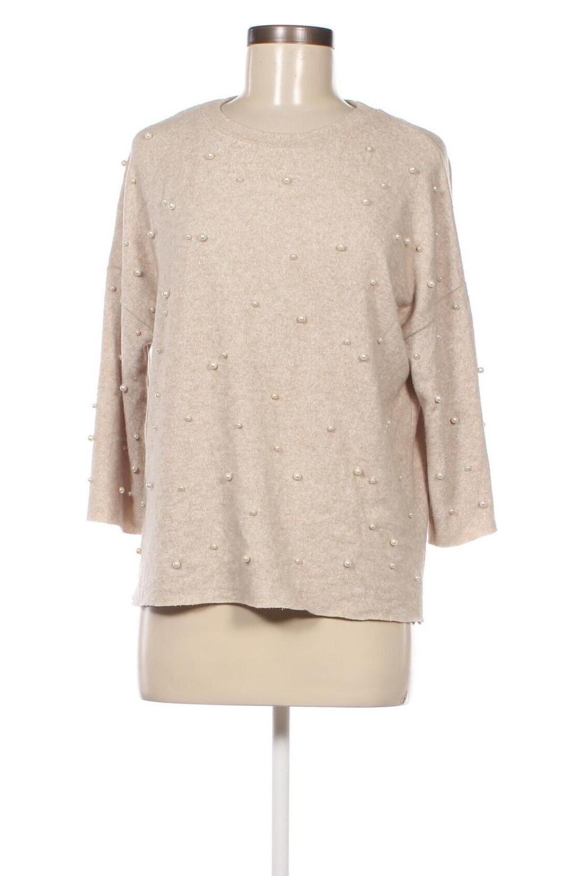Γυναικεία μπλούζα Zara Trafaluc, Μέγεθος S, Χρώμα  Μπέζ, Τιμή 6,51 €