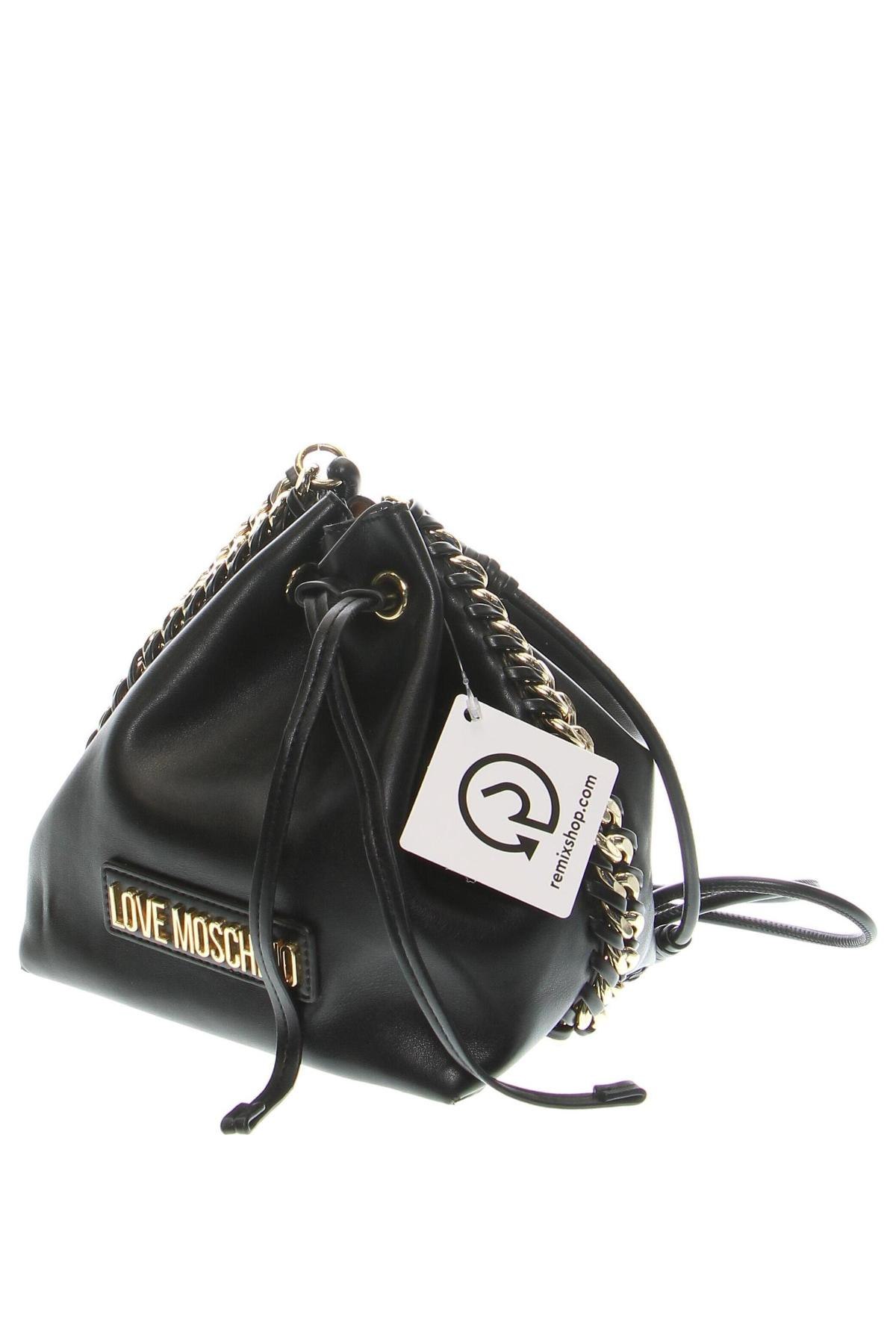 Дамска чанта Love Moschino, Цвят Черен, Цена 351,78 лв.