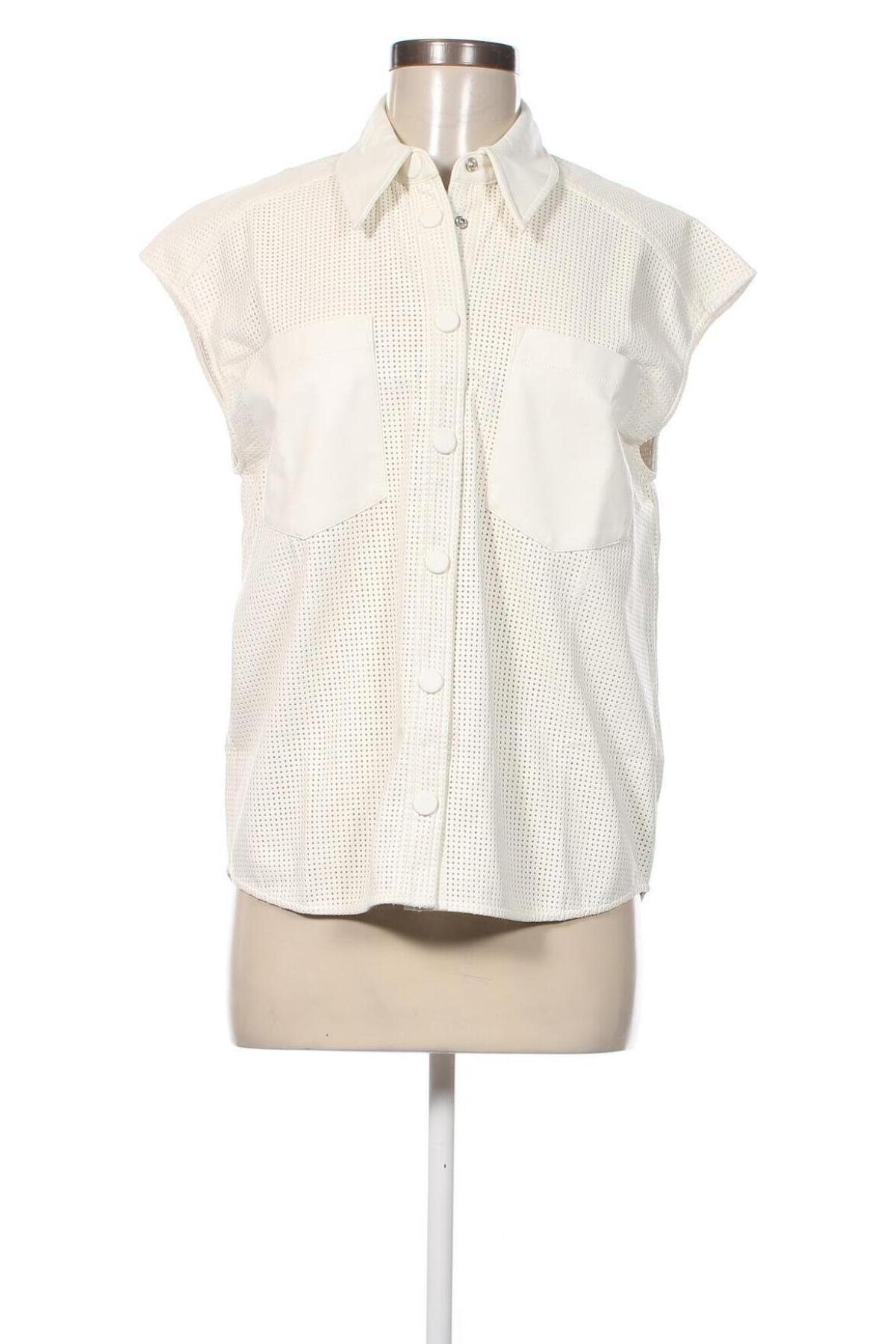 Γυναικείο δερμάτινο πουκάμισο Twist & Tango, Μέγεθος XS, Χρώμα Εκρού, Τιμή 39,43 €