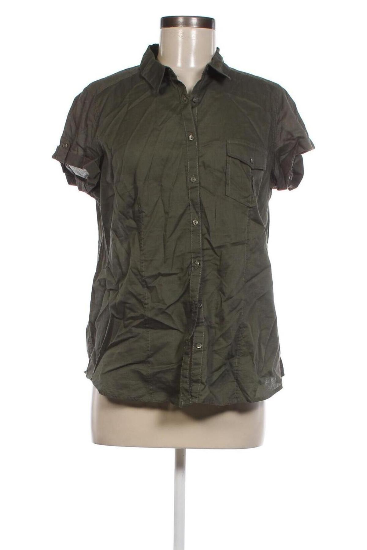 Γυναικείο πουκάμισο Camaieu, Μέγεθος XL, Χρώμα Πράσινο, Τιμή 20,62 €