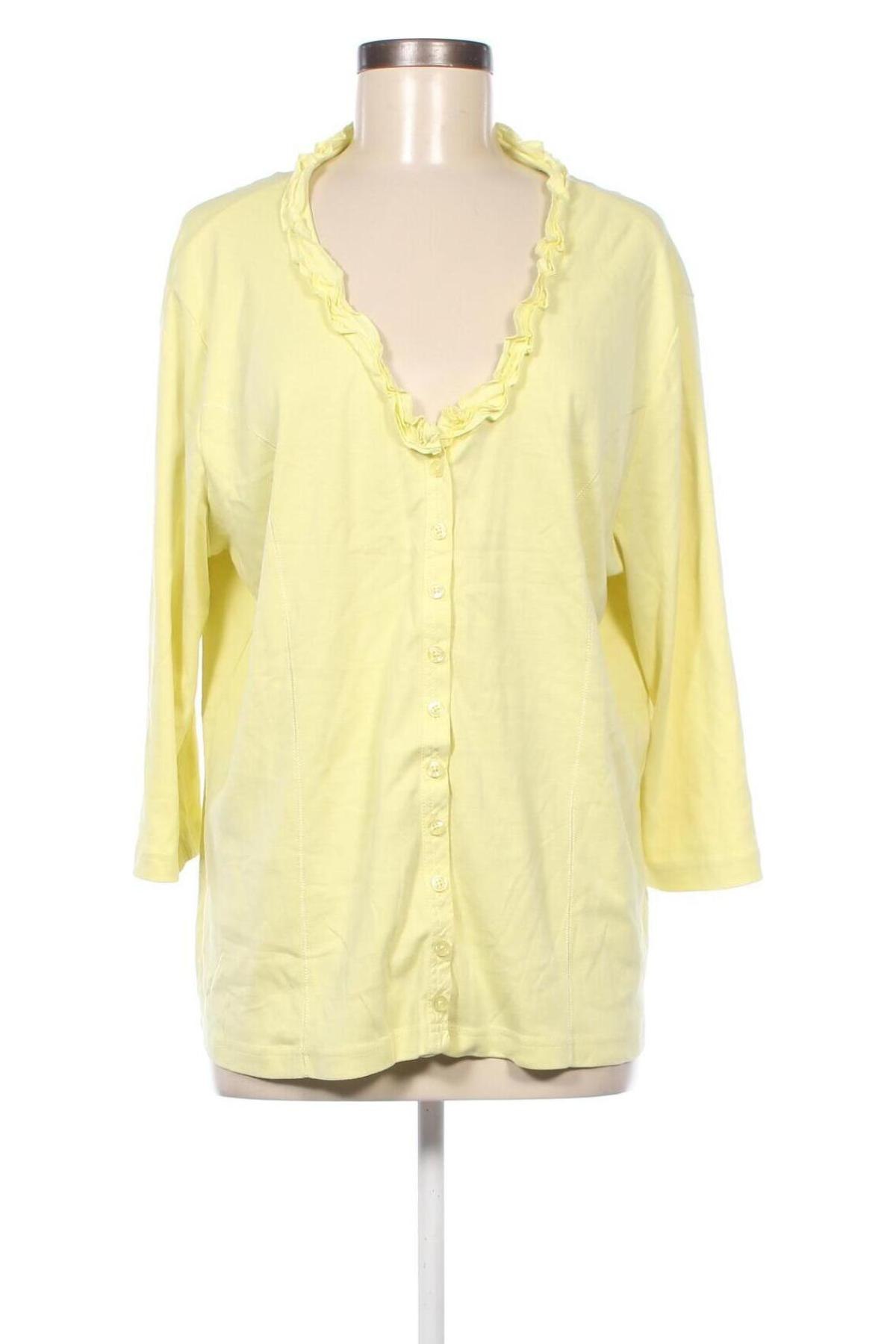 Γυναικείο πουκάμισο Gina Laura, Μέγεθος XL, Χρώμα Κίτρινο, Τιμή 14,17 €