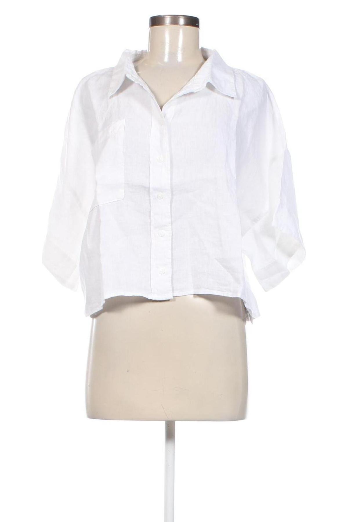 Γυναικείο πουκάμισο Gina Tricot, Μέγεθος XL, Χρώμα Λευκό, Τιμή 12,37 €