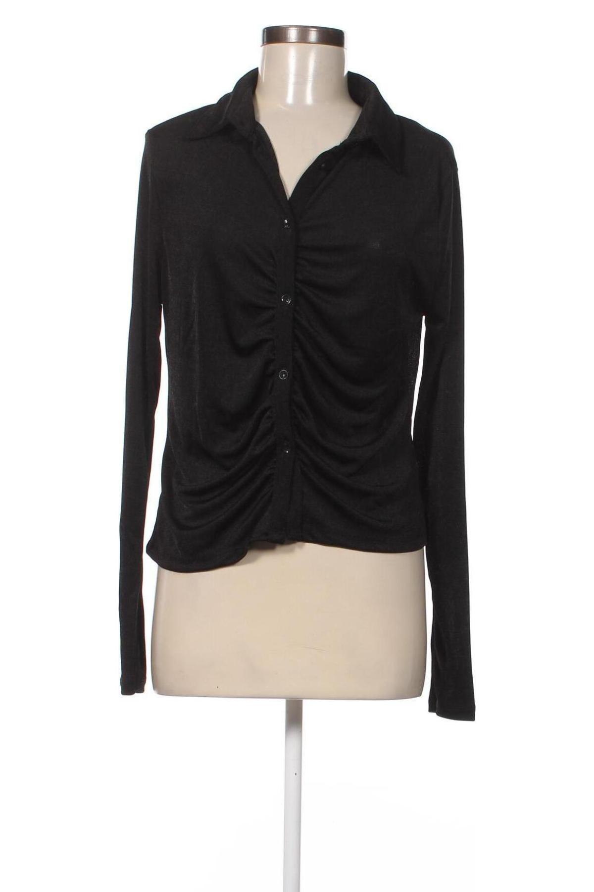 Γυναικείο πουκάμισο Gina Tricot, Μέγεθος XXL, Χρώμα Μαύρο, Τιμή 10,52 €