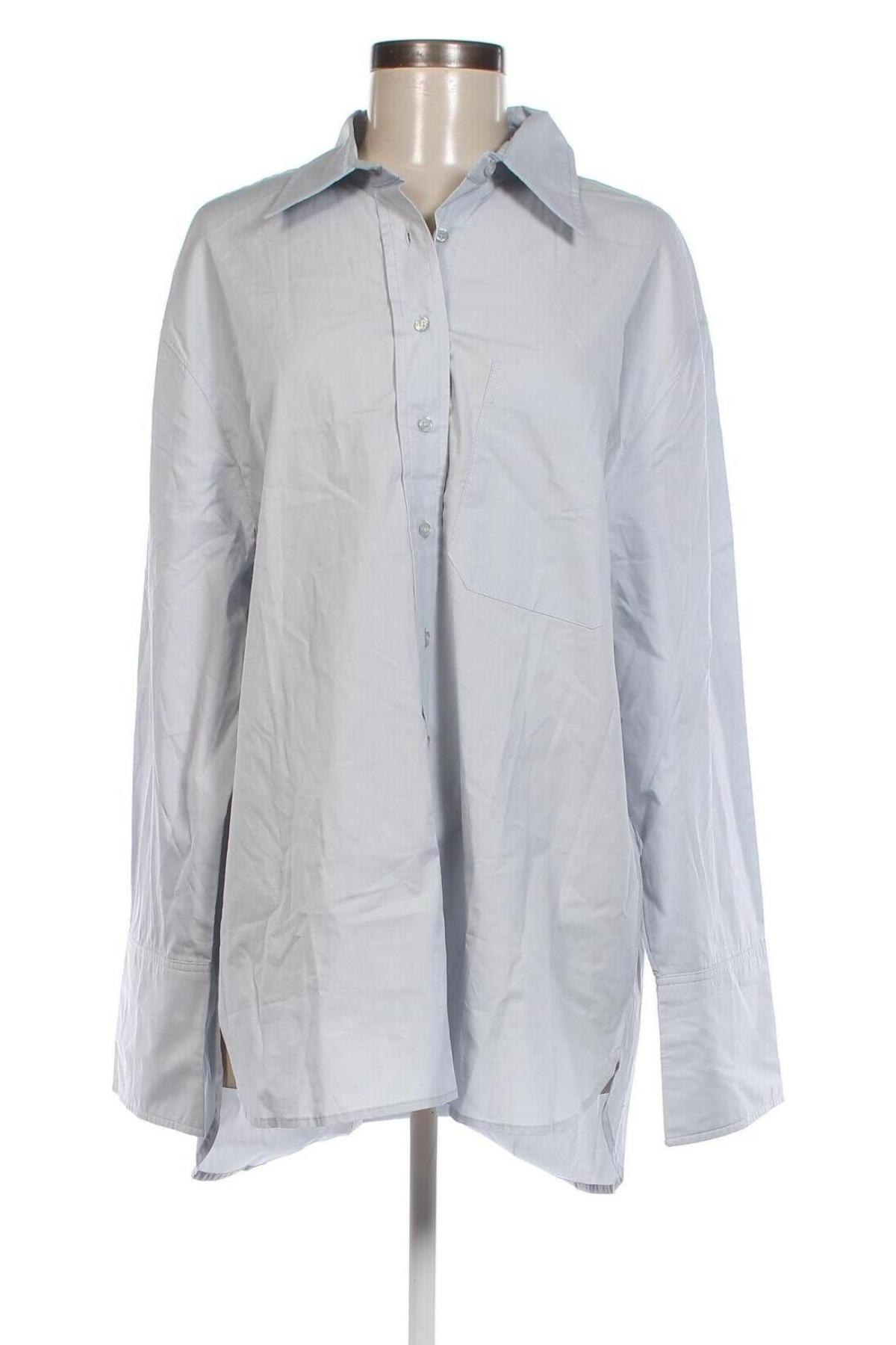 Γυναικείο πουκάμισο Gina Tricot, Μέγεθος L, Χρώμα Μπλέ, Τιμή 10,10 €