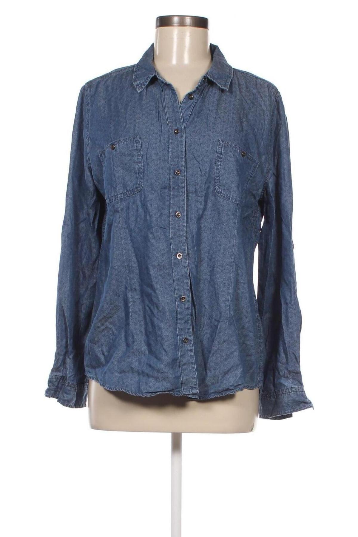 Γυναικείο πουκάμισο Manor, Μέγεθος L, Χρώμα Μπλέ, Τιμή 4,33 €