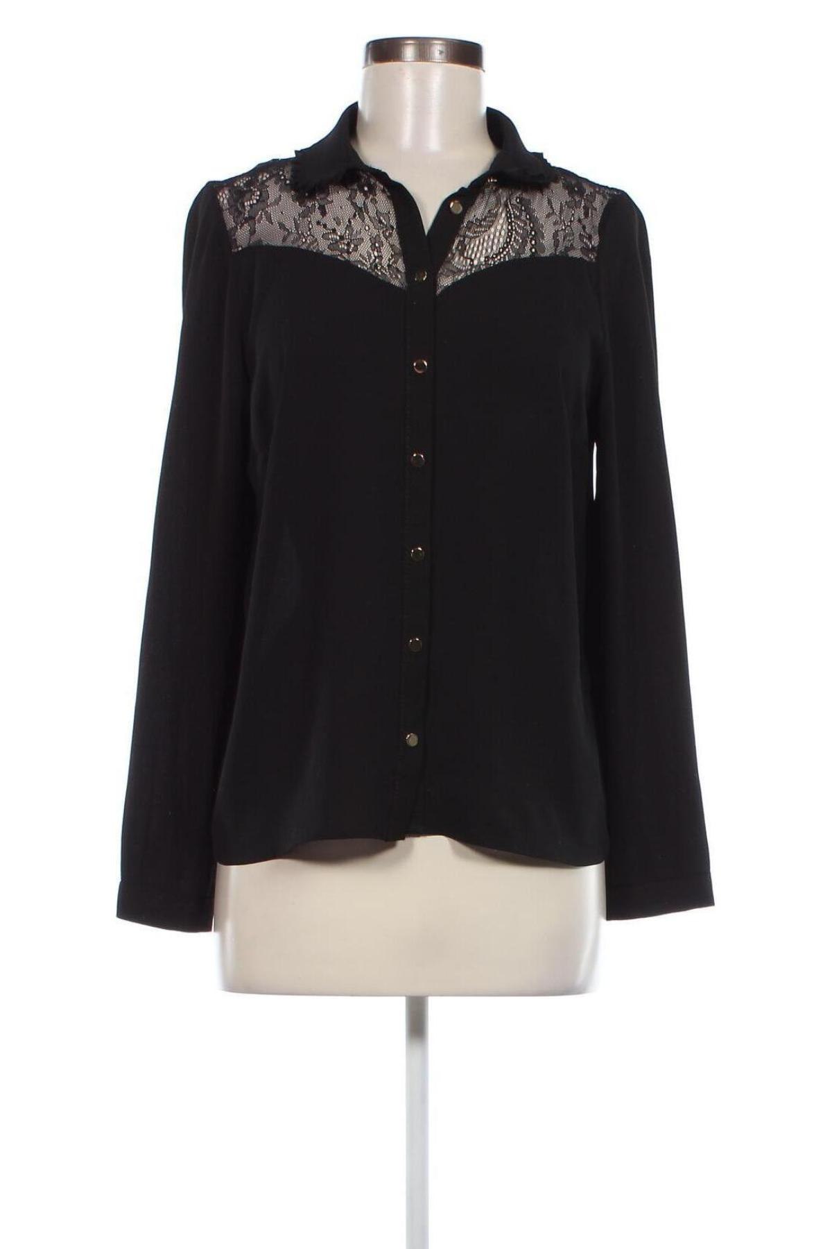Γυναικείο πουκάμισο Naf Naf, Μέγεθος M, Χρώμα Μαύρο, Τιμή 37,11 €