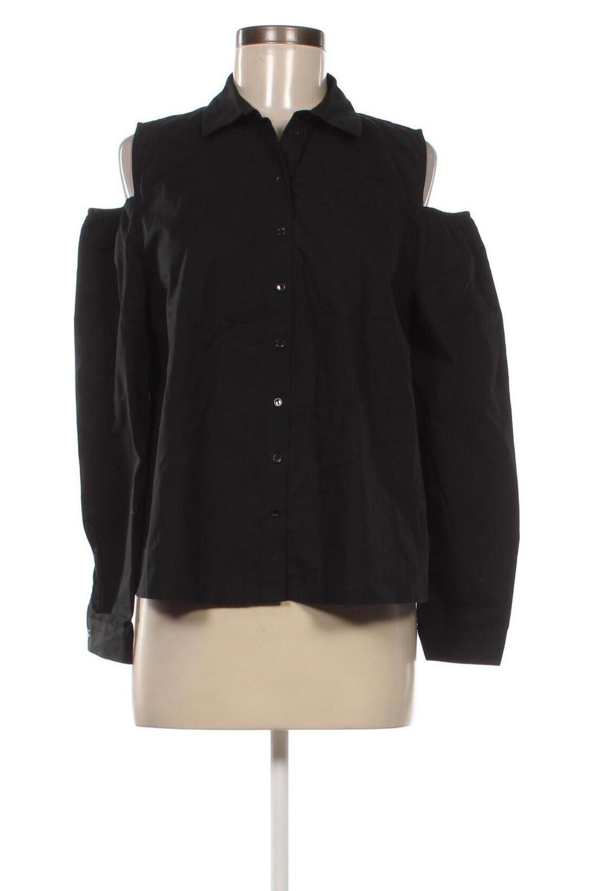 Γυναικείο πουκάμισο New Look, Μέγεθος M, Χρώμα Μαύρο, Τιμή 5,41 €