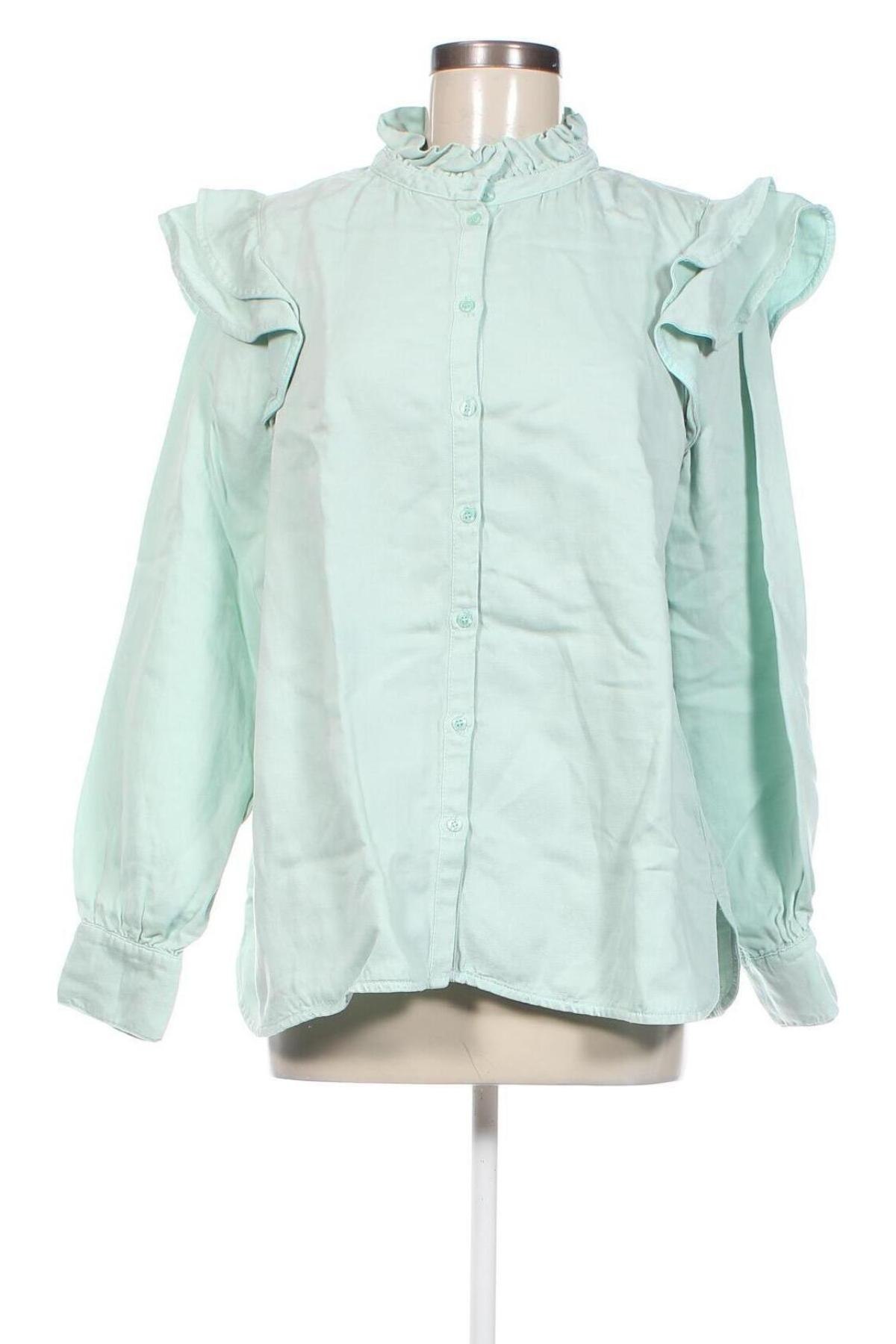 Γυναικείο πουκάμισο Second Female, Μέγεθος M, Χρώμα Πράσινο, Τιμή 43,64 €