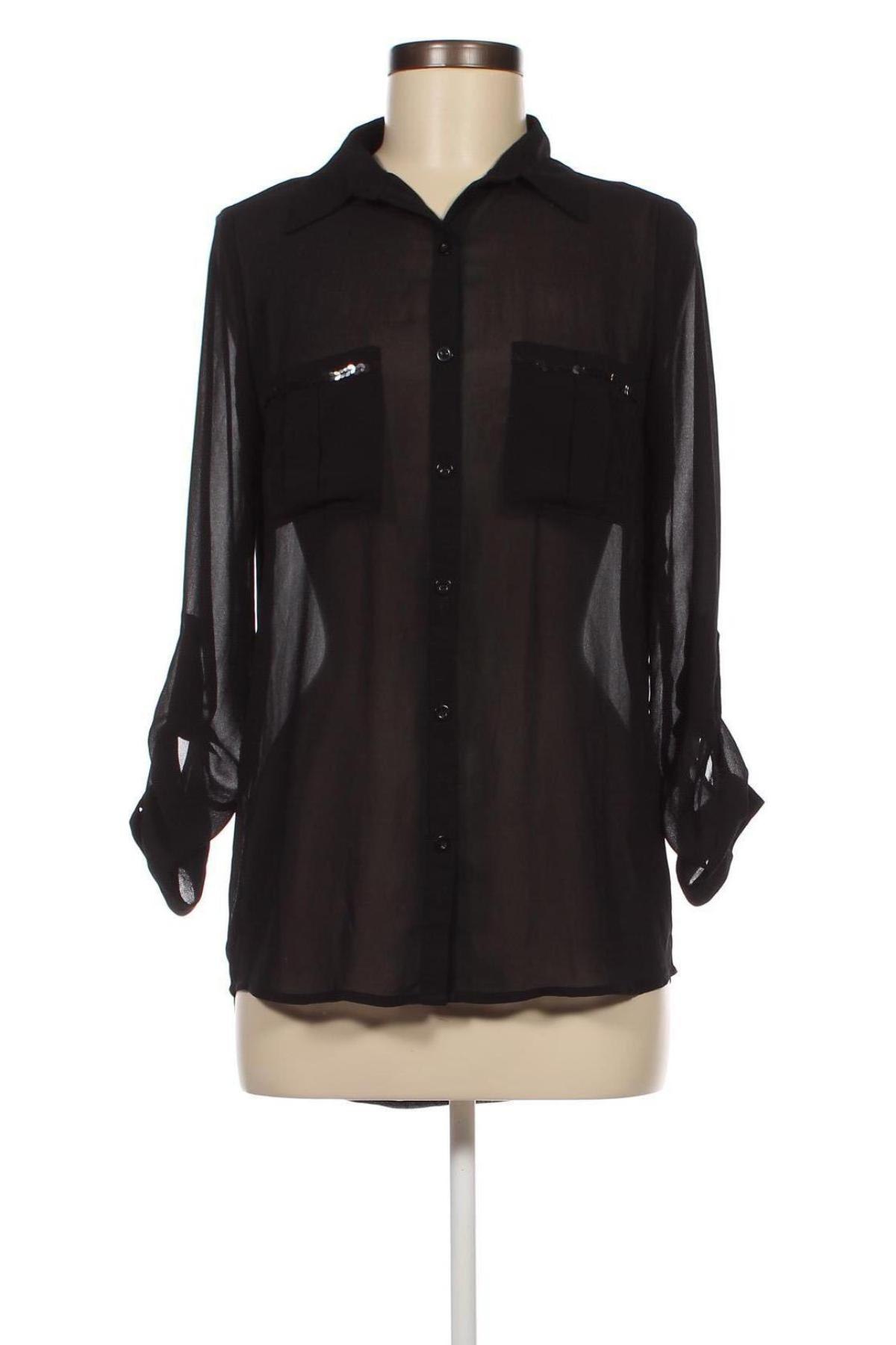 Γυναικείο πουκάμισο Tally Weijl, Μέγεθος XS, Χρώμα Μαύρο, Τιμή 2,94 €