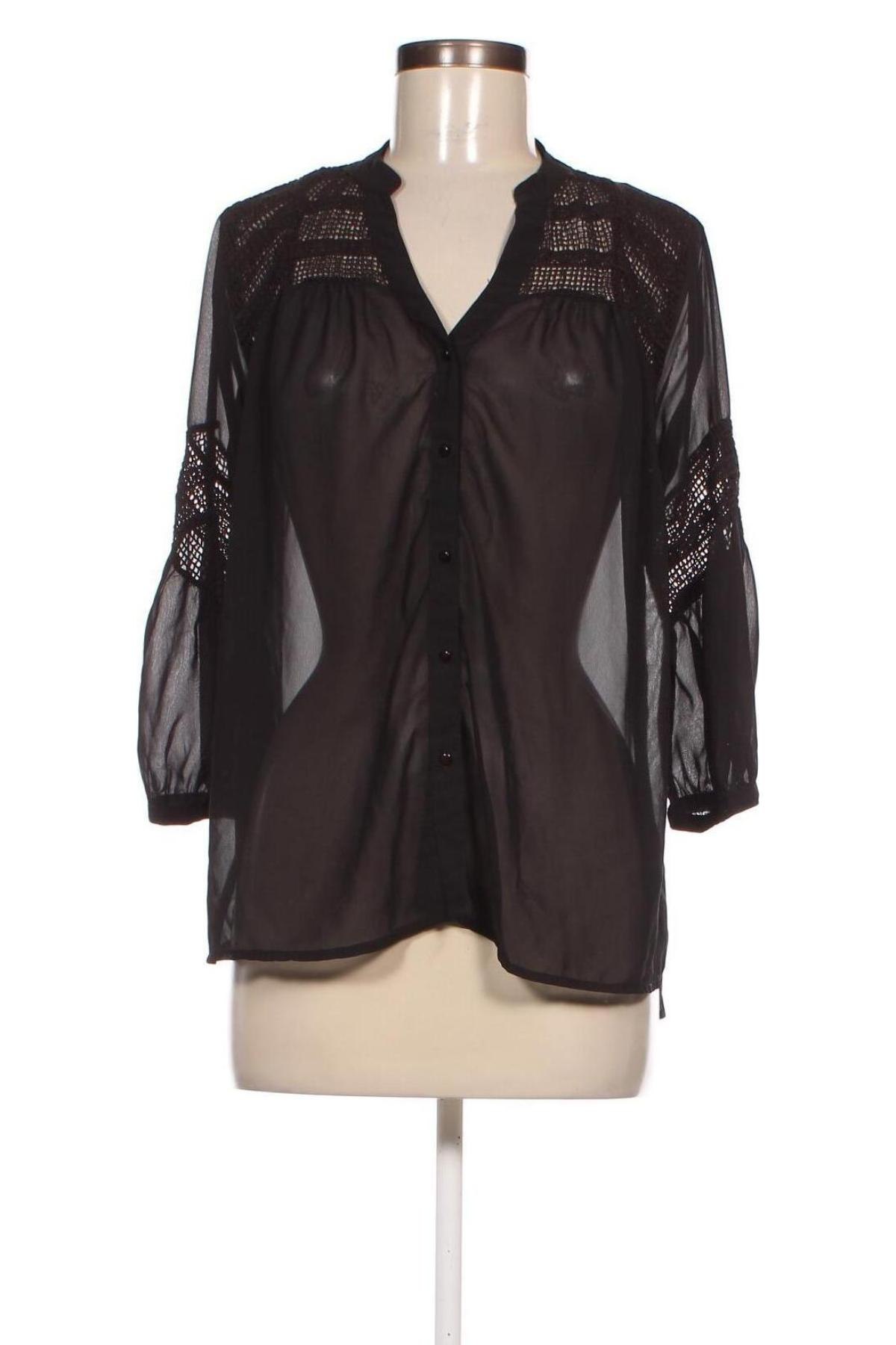 Γυναικείο πουκάμισο VILA, Μέγεθος M, Χρώμα Μαύρο, Τιμή 5,52 €