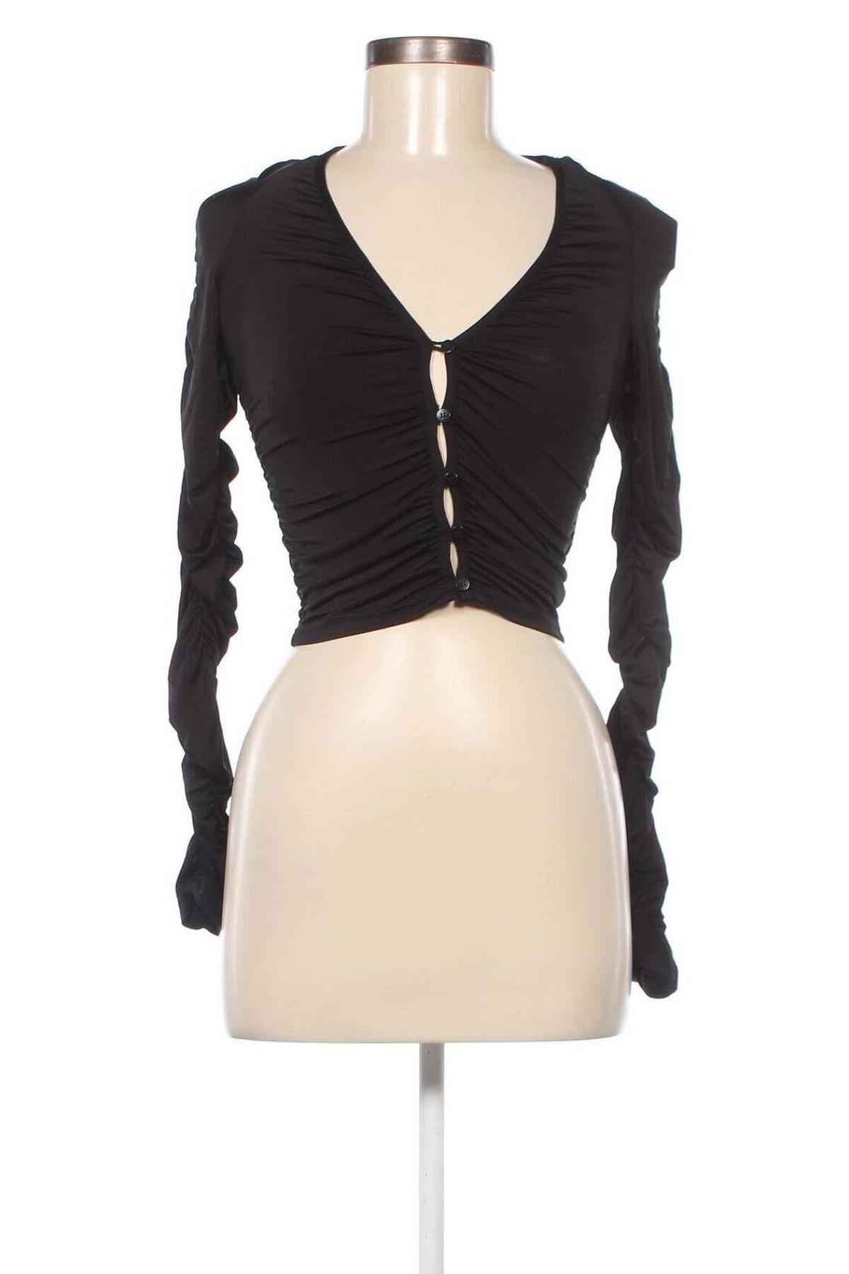 Γυναικείο πουκάμισο Weekday, Μέγεθος XS, Χρώμα Μαύρο, Τιμή 11,36 €