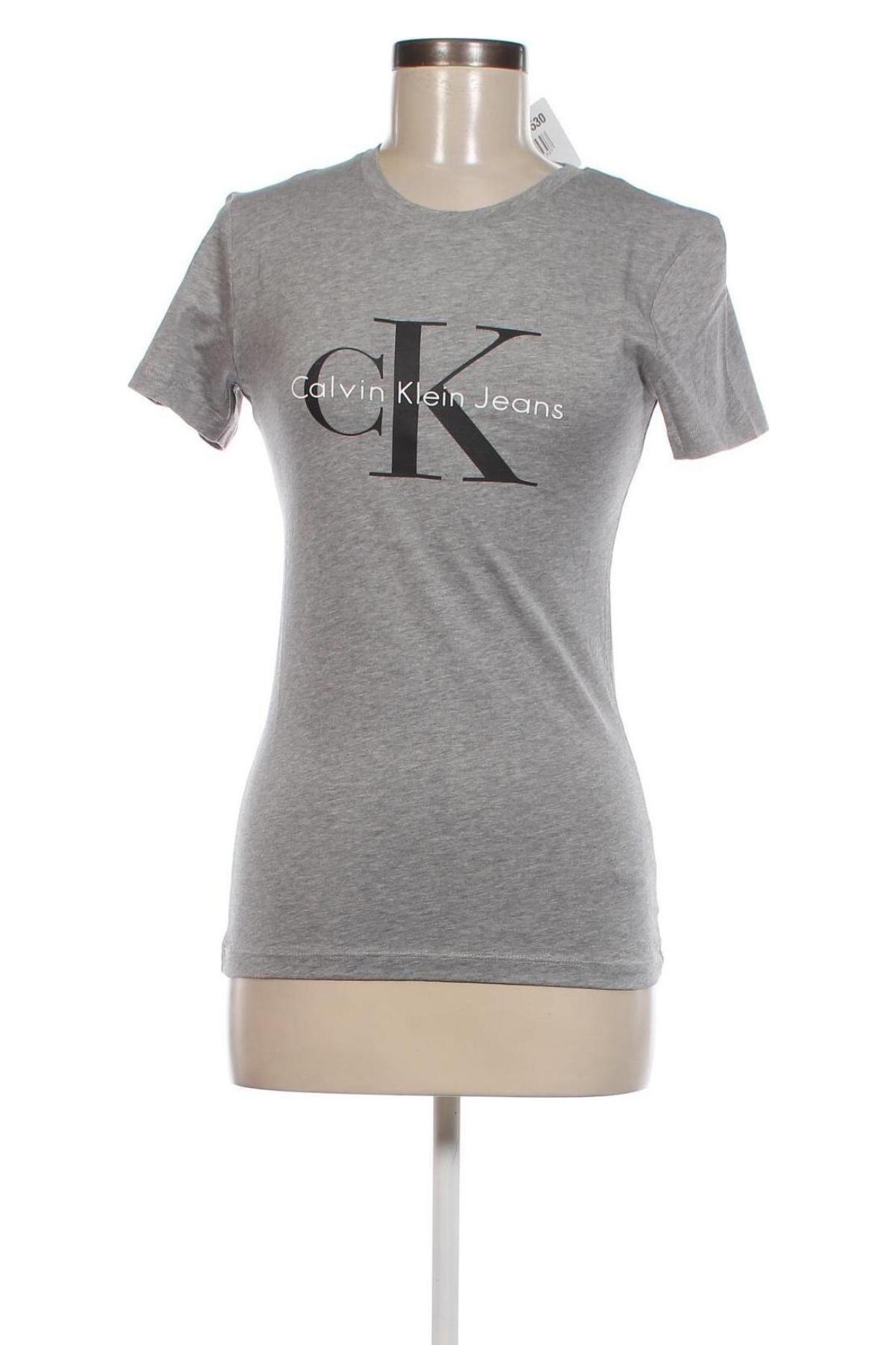 Tricou de femei Calvin Klein Jeans, Mărime XS, Culoare Gri, Preț 177,63 Lei