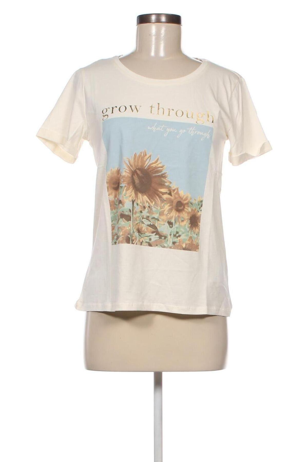 Damski T-shirt Cream, Rozmiar S, Kolor Beżowy, Cena 165,26 zł