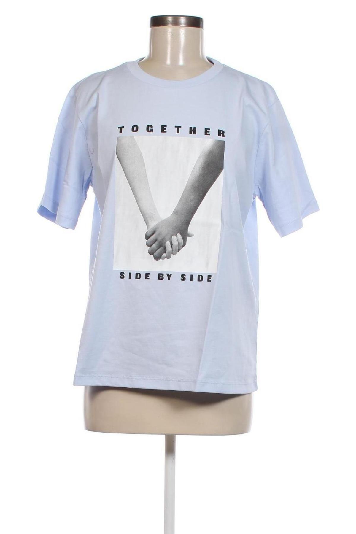 Γυναικείο t-shirt Gestuz, Μέγεθος L, Χρώμα Μπλέ, Τιμή 35,05 €