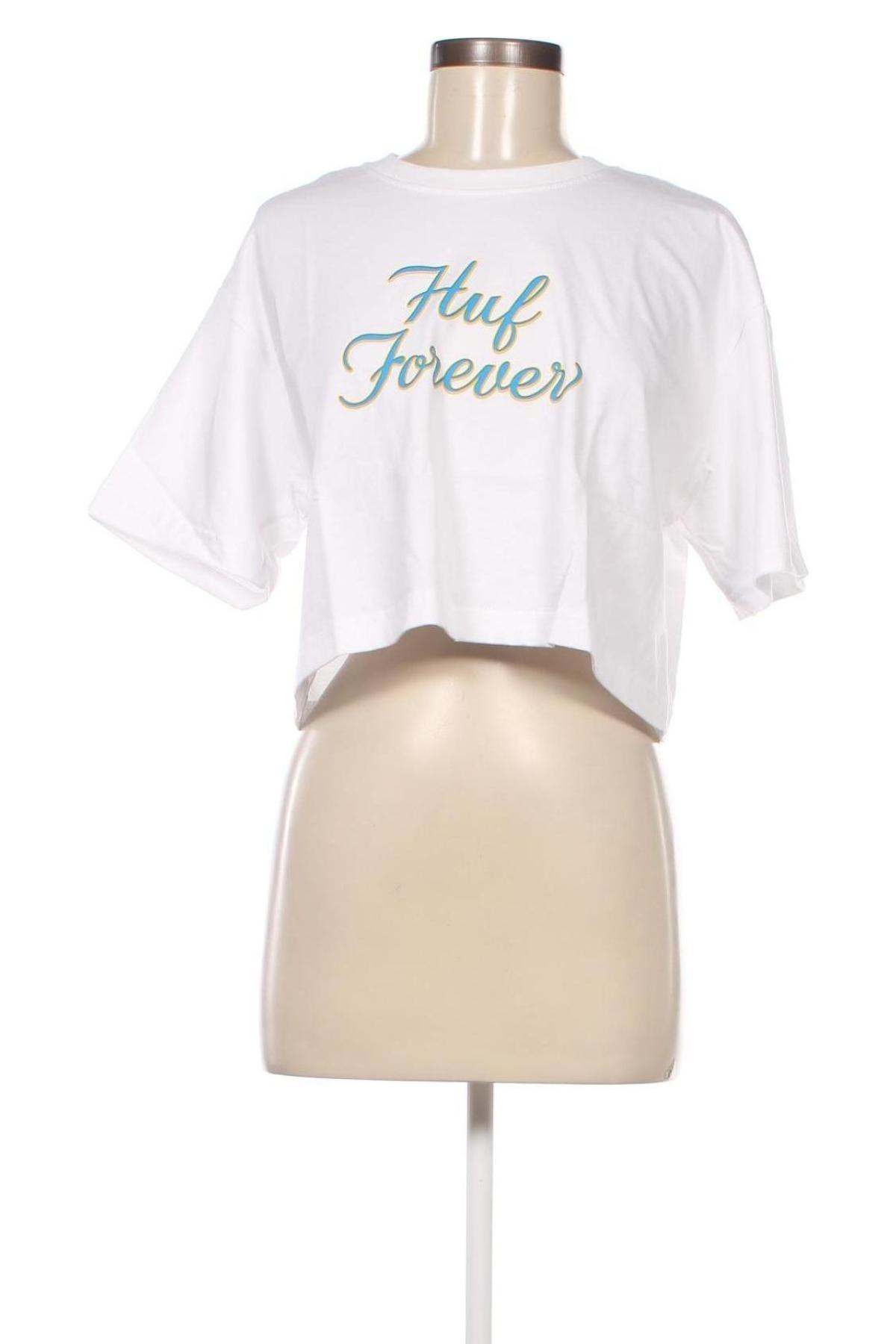 Γυναικείο t-shirt Huf, Μέγεθος S, Χρώμα Λευκό, Τιμή 9,70 €