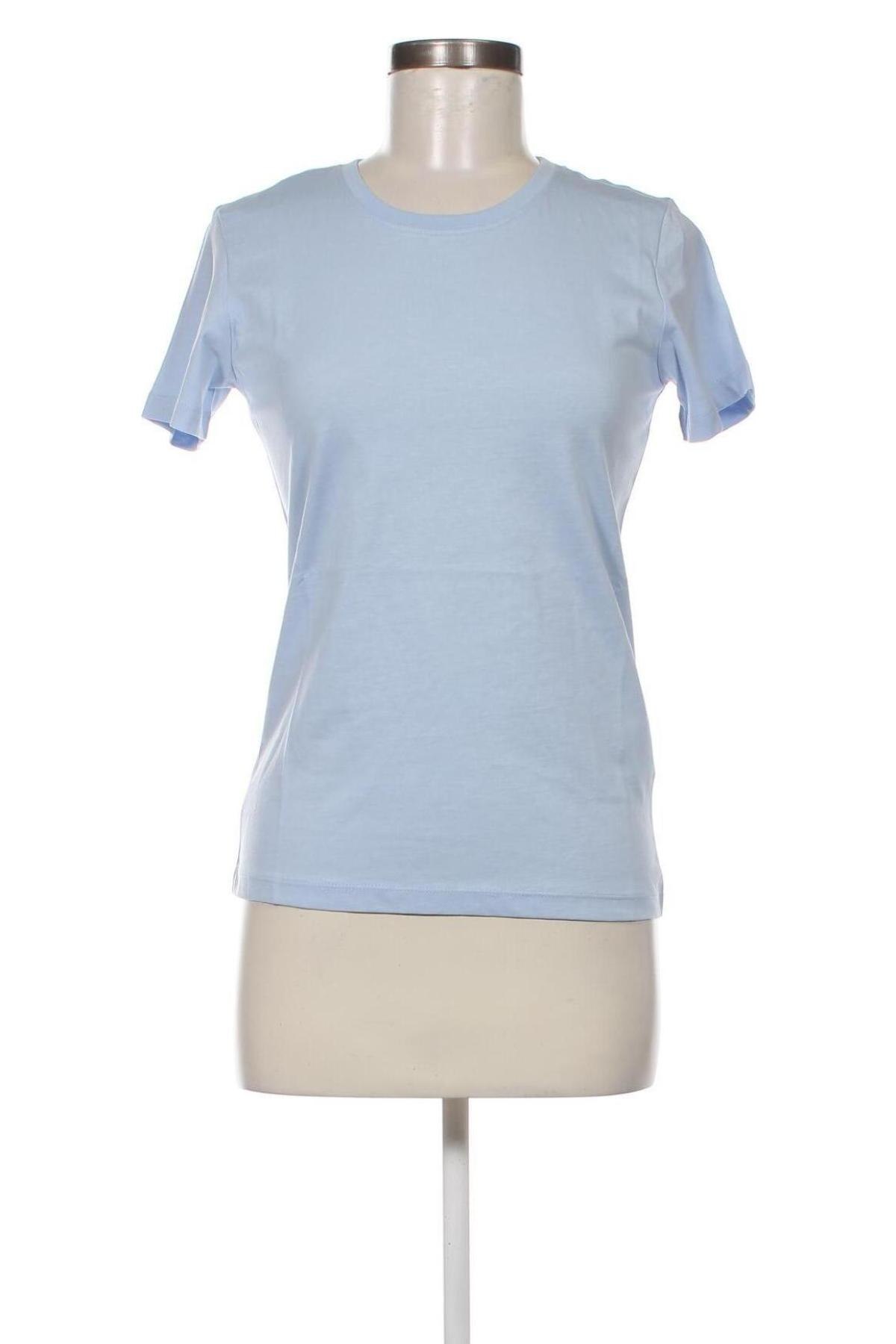 Дамска тениска Knowledge Cotton Apparel, Размер S, Цвят Син, Цена 58,00 лв.
