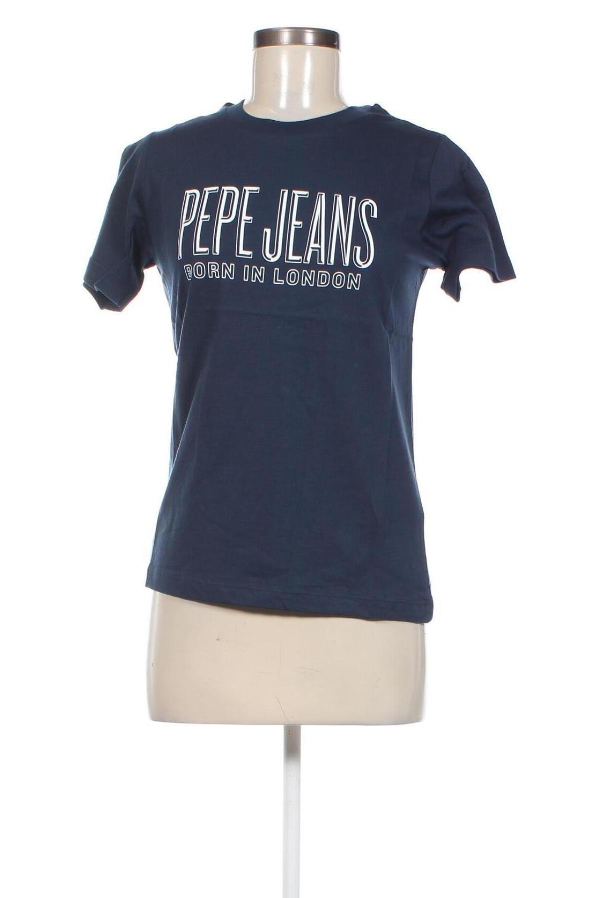 Дамска тениска Pepe Jeans, Размер XS, Цвят Син, Цена 58,00 лв.