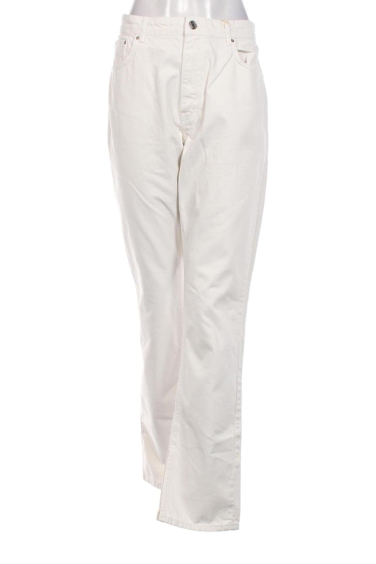 Дамски дънки Gina Tricot, Размер XL, Цвят Бял, Цена 36,04 лв.