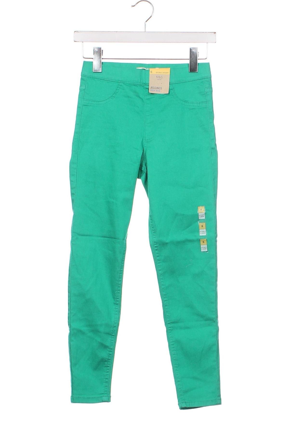 Damen Jeans Marks & Spencer, Größe XS, Farbe Grün, Preis 12,78 €