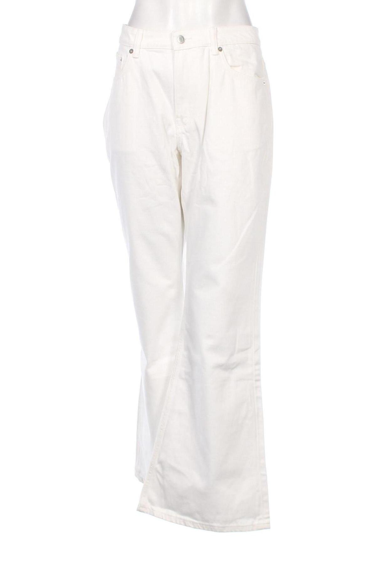 Damskie jeansy Weekday, Rozmiar XL, Kolor Biały, Cena 109,29 zł
