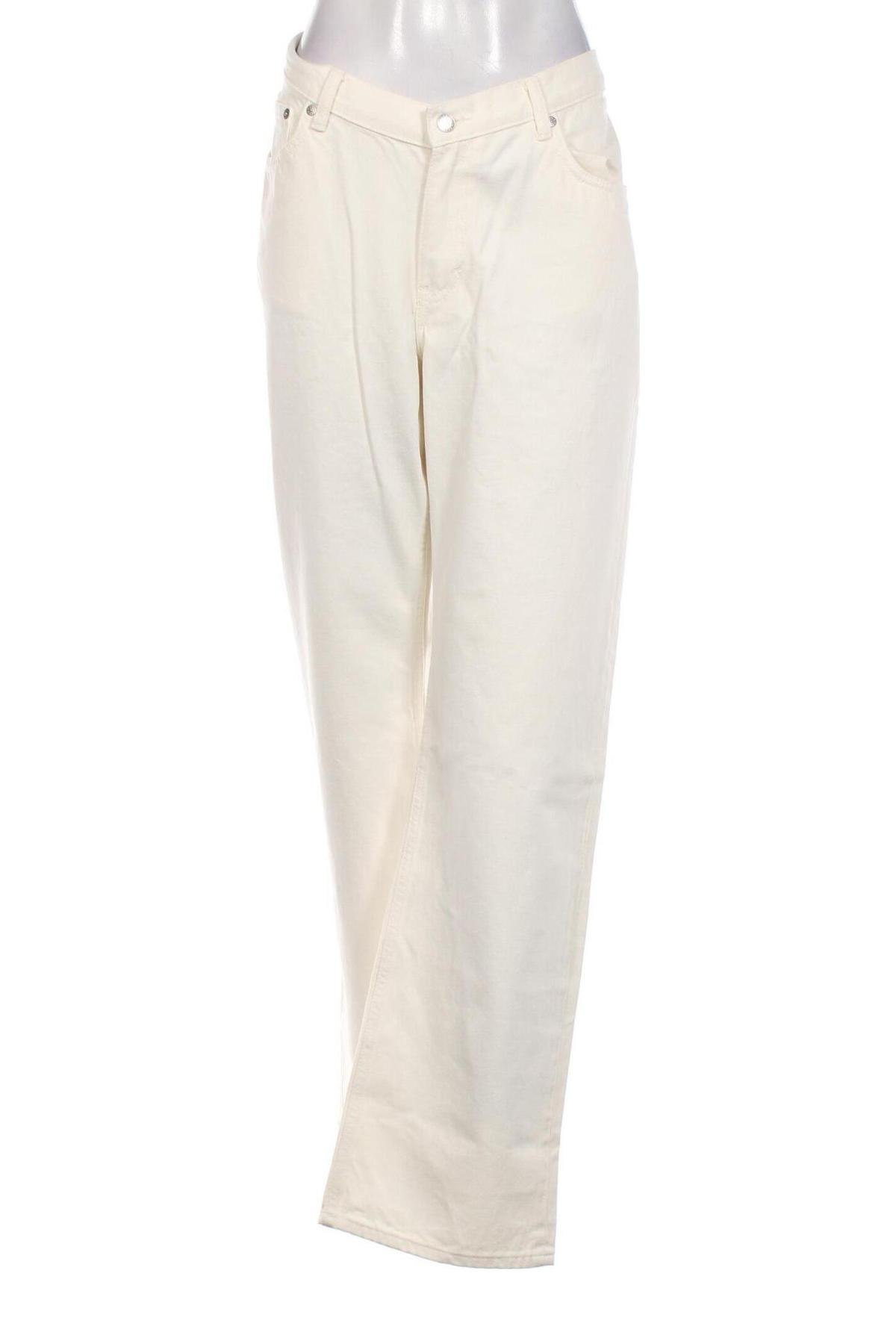 Damskie jeansy Weekday, Rozmiar XL, Kolor Biały, Cena 218,57 zł