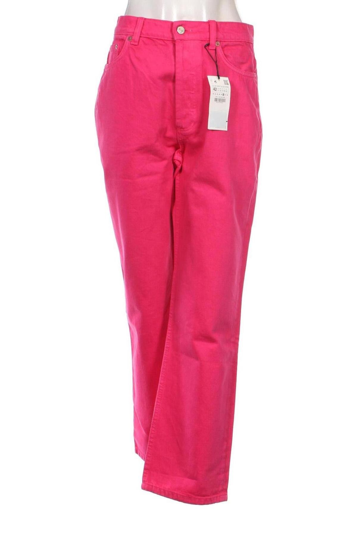 Dámské džíny  Zara, Velikost L, Barva Růžová, Cena  785,00 Kč