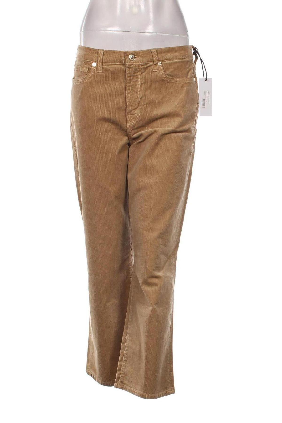 Pantaloni de velvet de femei 7 For All Mankind, Mărime L, Culoare Bej, Preț 960,53 Lei