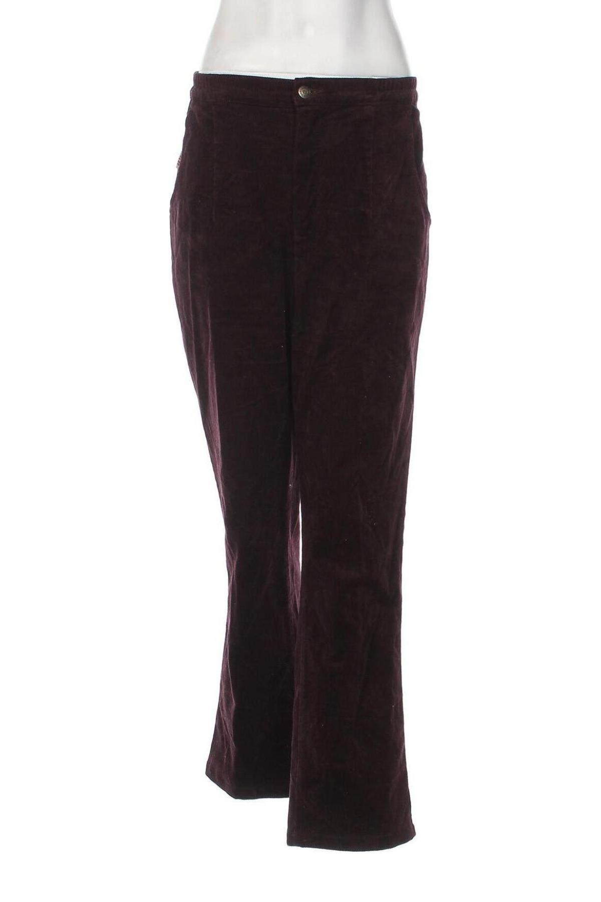 Pantaloni de velvet de femei B.s, Mărime XL, Culoare Mov, Preț 33,16 Lei