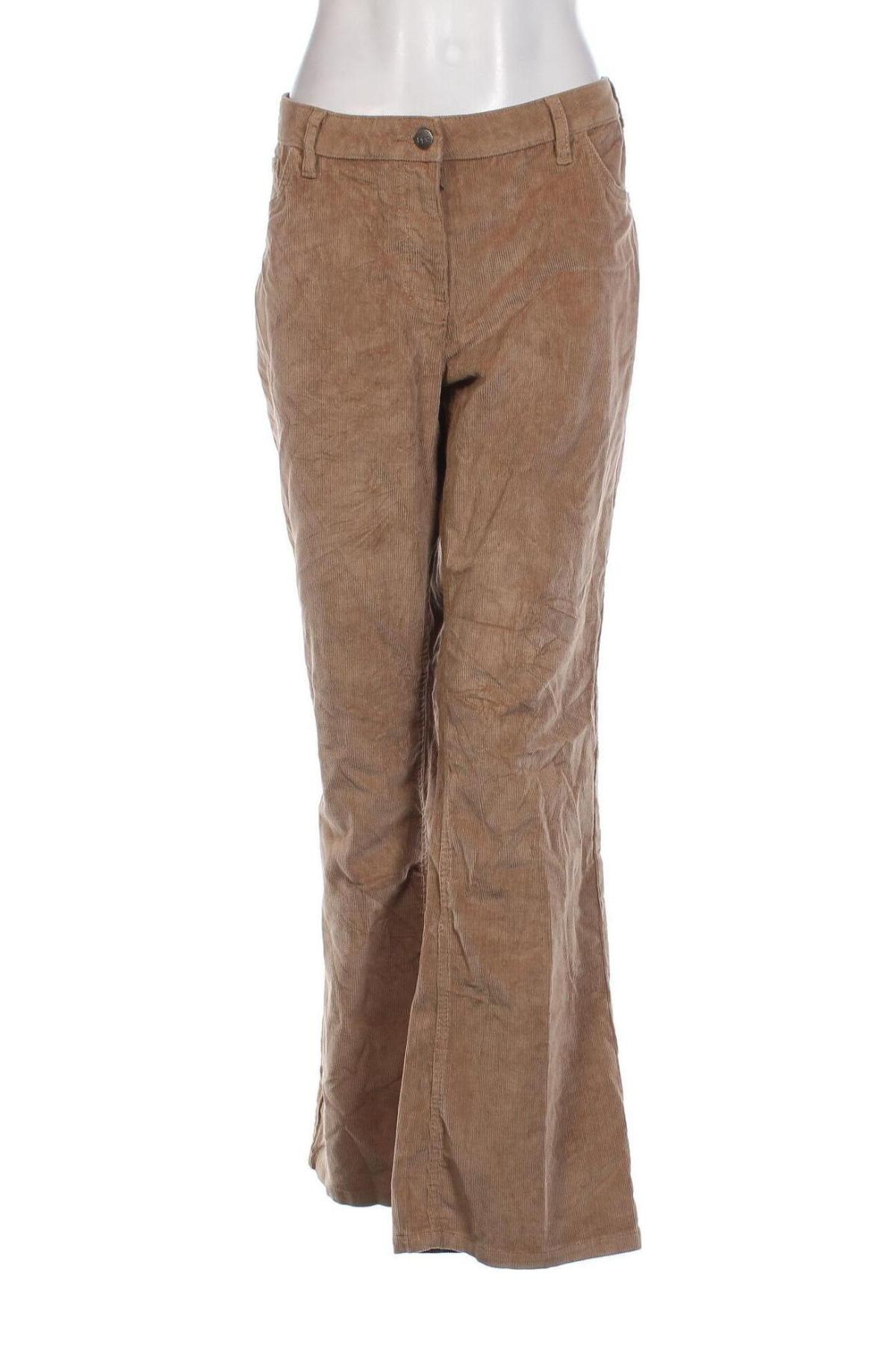 Γυναικείο κοτλέ παντελόνι Bpc Bonprix Collection, Μέγεθος XXL, Χρώμα  Μπέζ, Τιμή 9,15 €