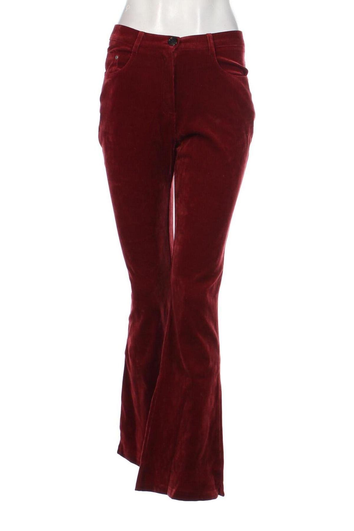 Pantaloni de velvet de femei Gallop, Mărime S, Culoare Roșu, Preț 27,66 Lei
