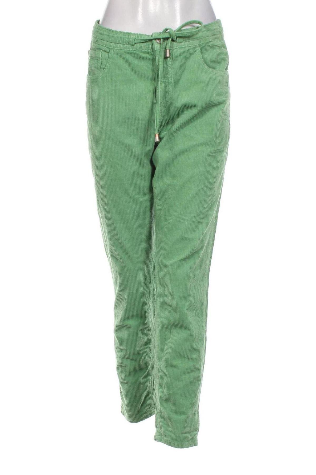 Pantaloni de velvet de femei Gang, Mărime L, Culoare Verde, Preț 114,08 Lei