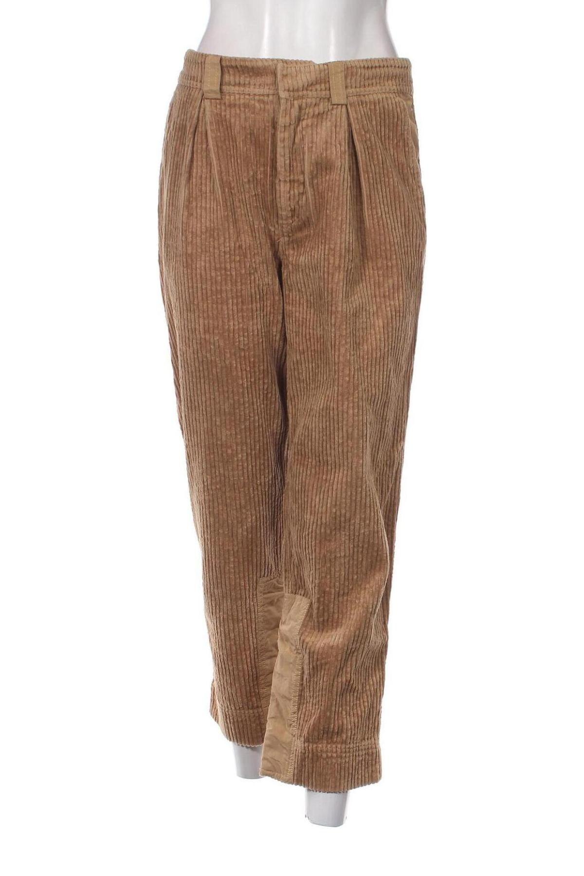 Γυναικείο κοτλέ παντελόνι Ganni, Μέγεθος M, Χρώμα  Μπέζ, Τιμή 97,84 €