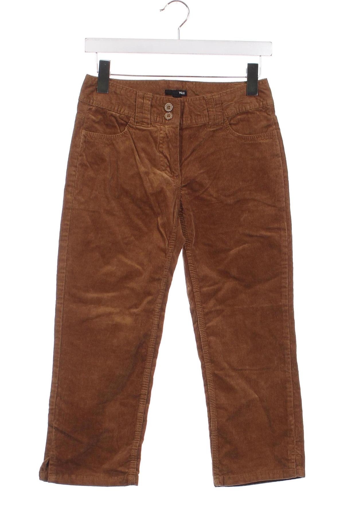 Дамски джинси H&M, Размер XS, Цвят Кафяв, Цена 10,44 лв.