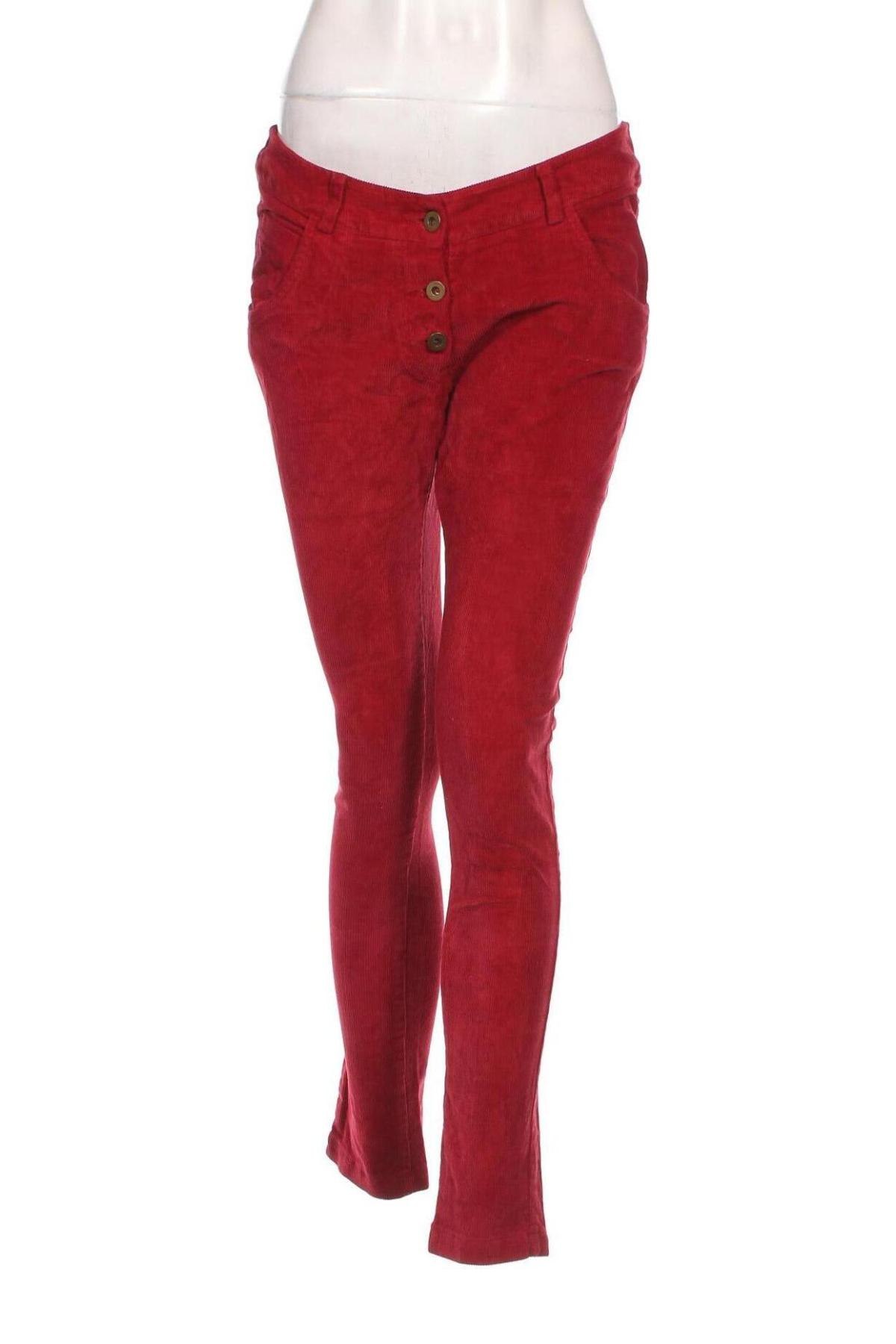 Γυναικείο κοτλέ παντελόνι Julia Wang, Μέγεθος M, Χρώμα Κόκκινο, Τιμή 16,30 €