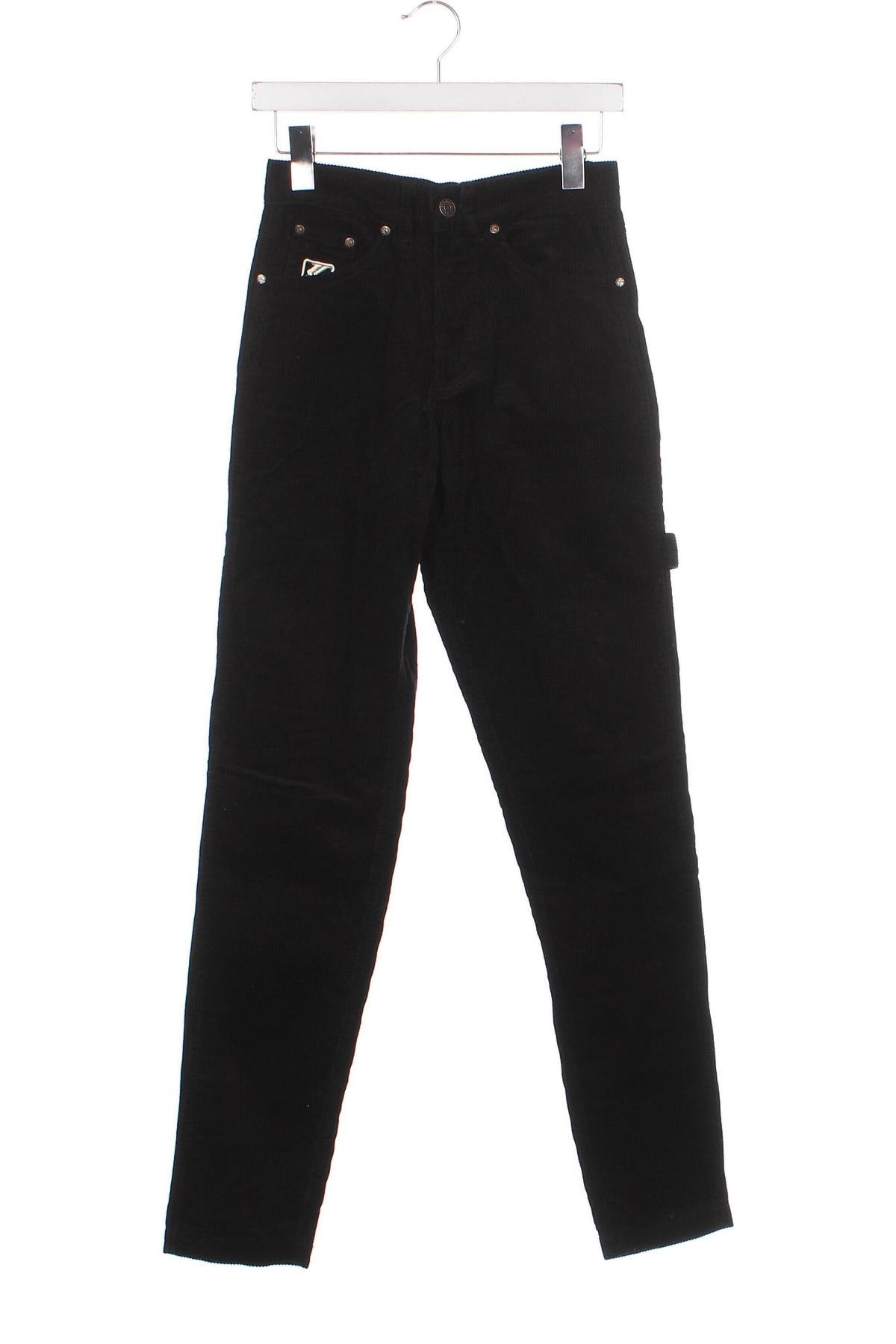 Γυναικείο κοτλέ παντελόνι Karl Kani, Μέγεθος XXS, Χρώμα Μαύρο, Τιμή 19,18 €