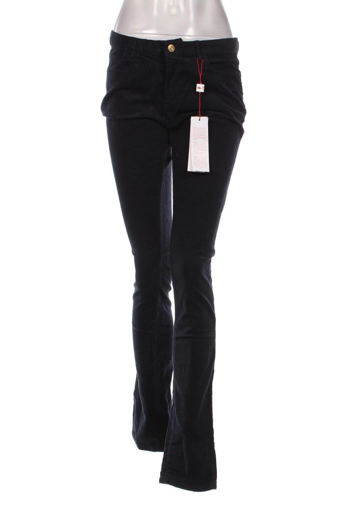 Γυναικείο κοτλέ παντελόνι Lacoste, Μέγεθος M, Χρώμα Μπλέ, Τιμή 60,25 €