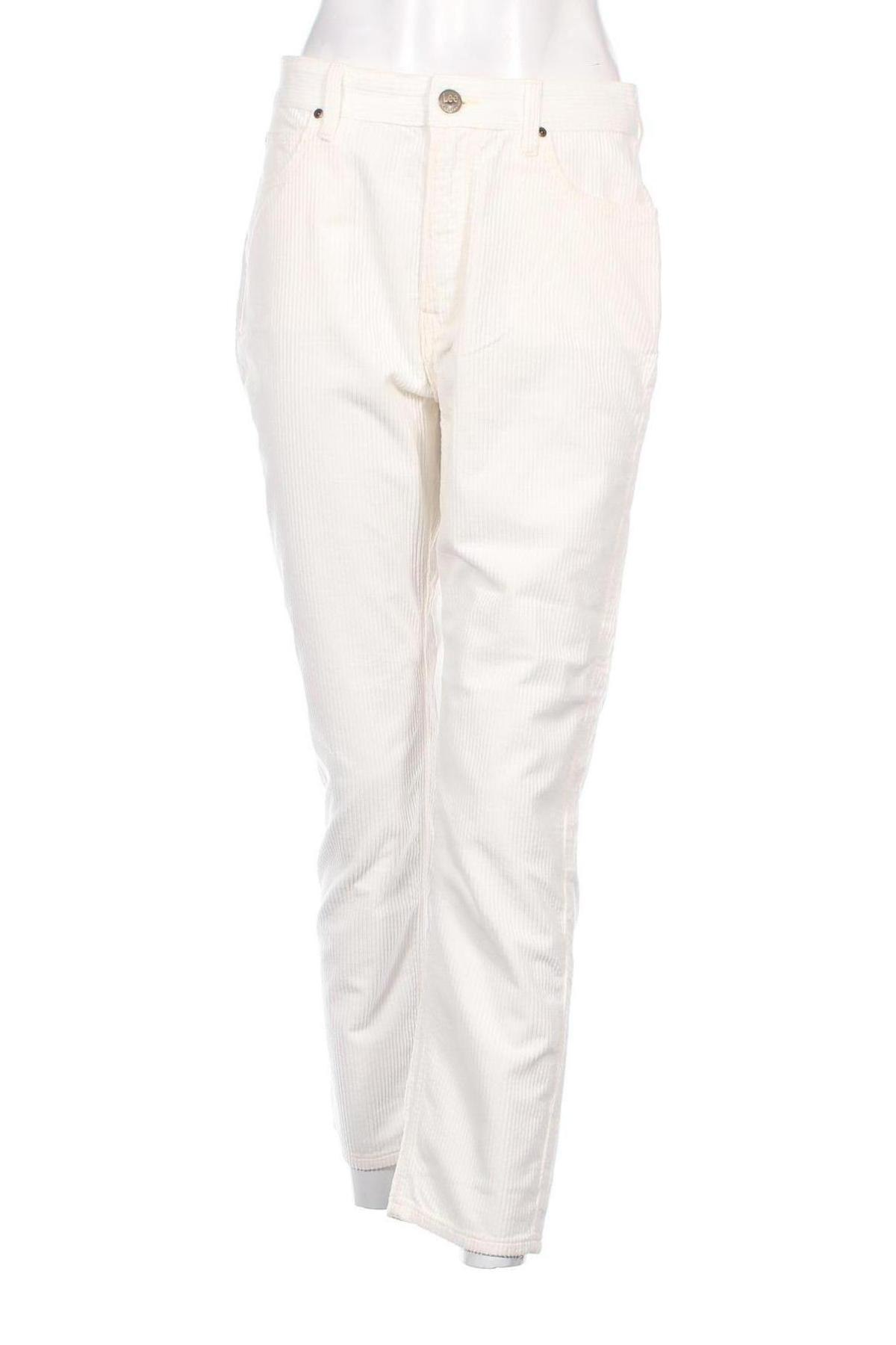 Pantaloni de velvet de femei Lee, Mărime M, Culoare Alb, Preț 259,34 Lei