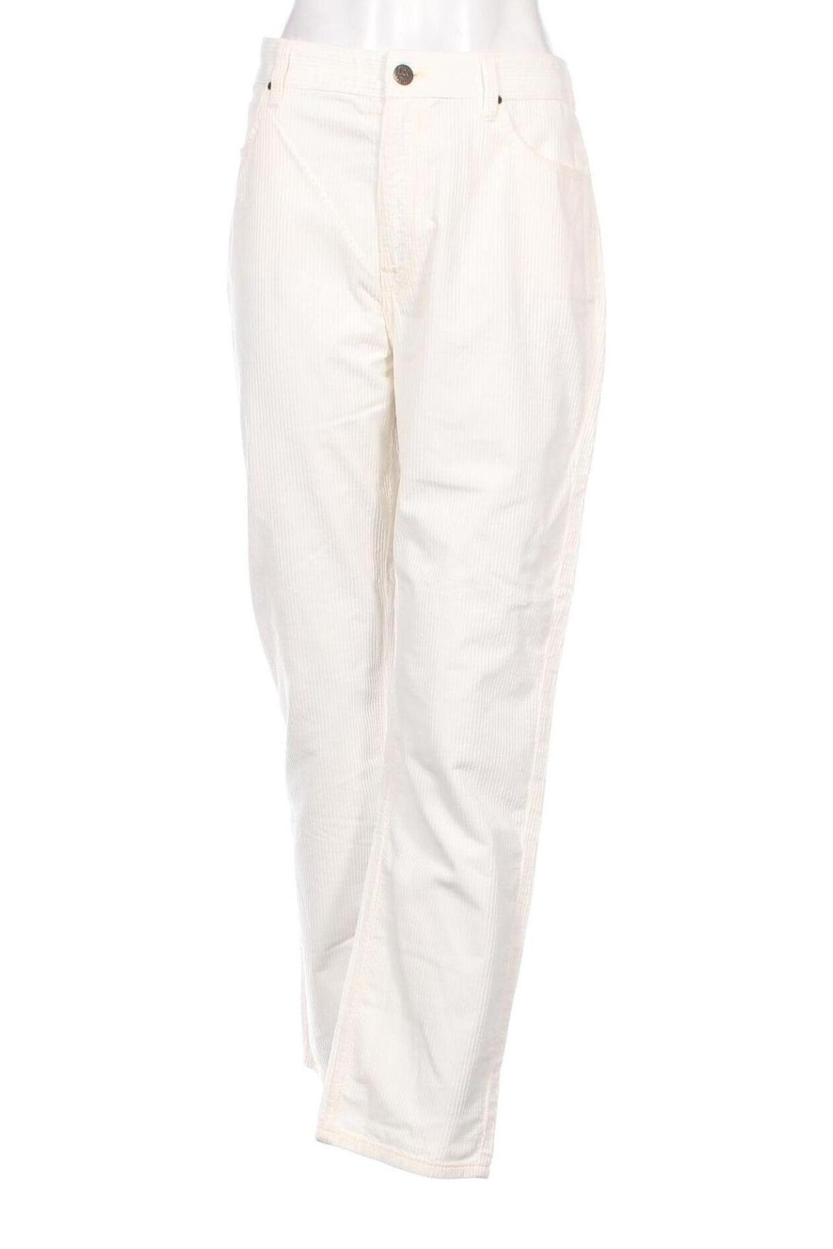 Γυναικείο κοτλέ παντελόνι Lee, Μέγεθος XL, Χρώμα Λευκό, Τιμή 38,38 €