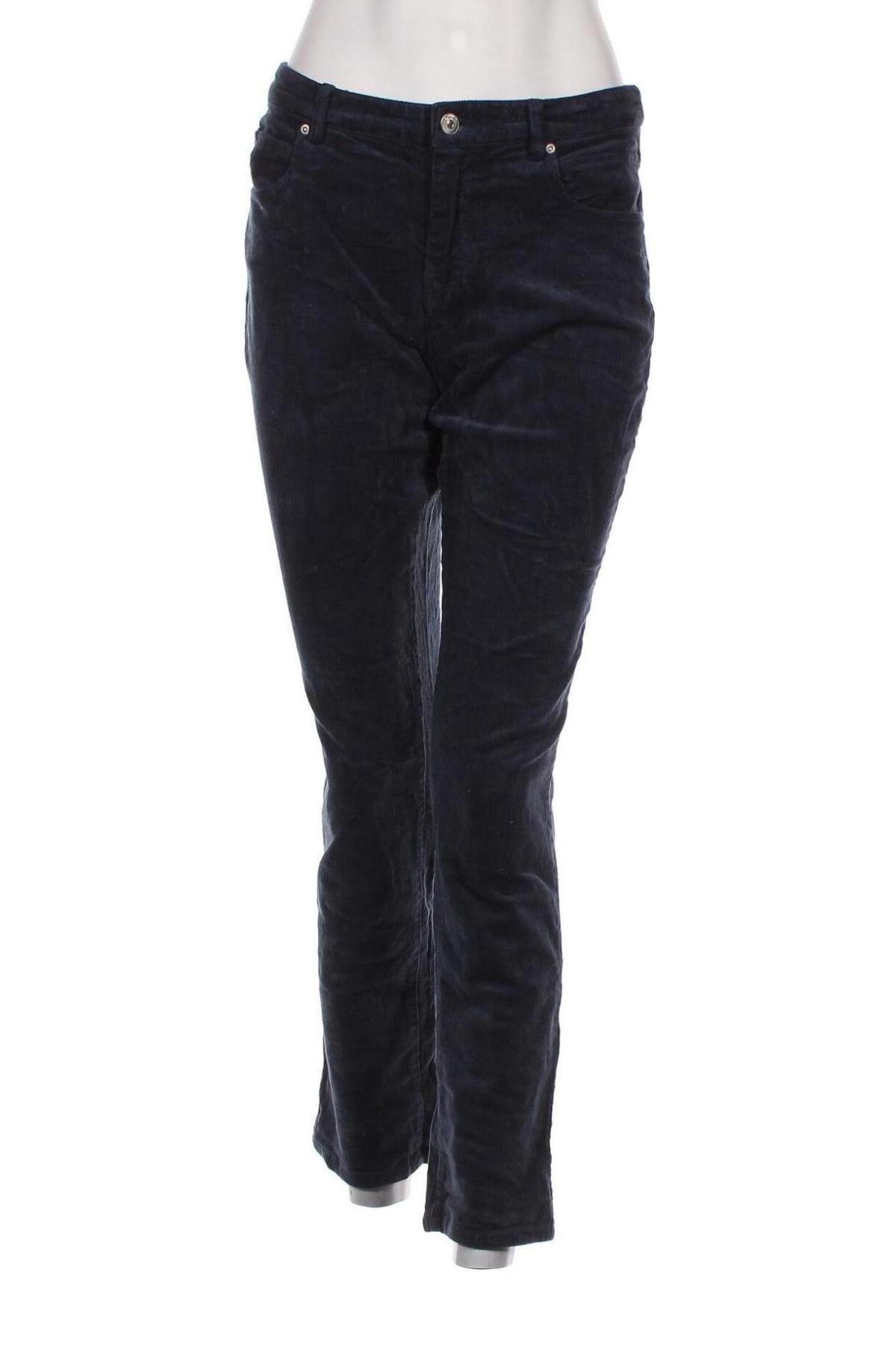 Pantaloni de velvet de femei Promod, Mărime M, Culoare Albastru, Preț 21,87 Lei