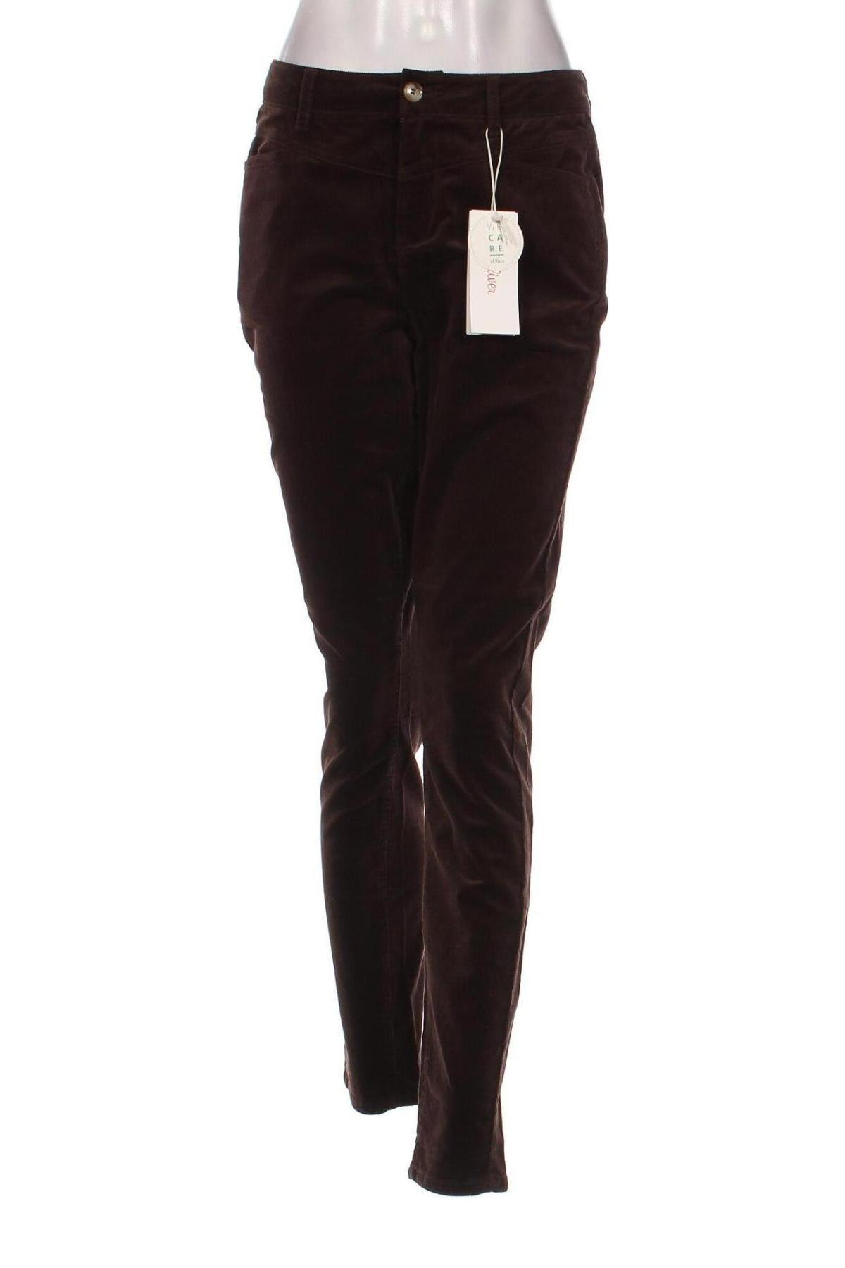 Pantaloni de velvet de femei S.Oliver, Mărime M, Culoare Maro, Preț 60,10 Lei