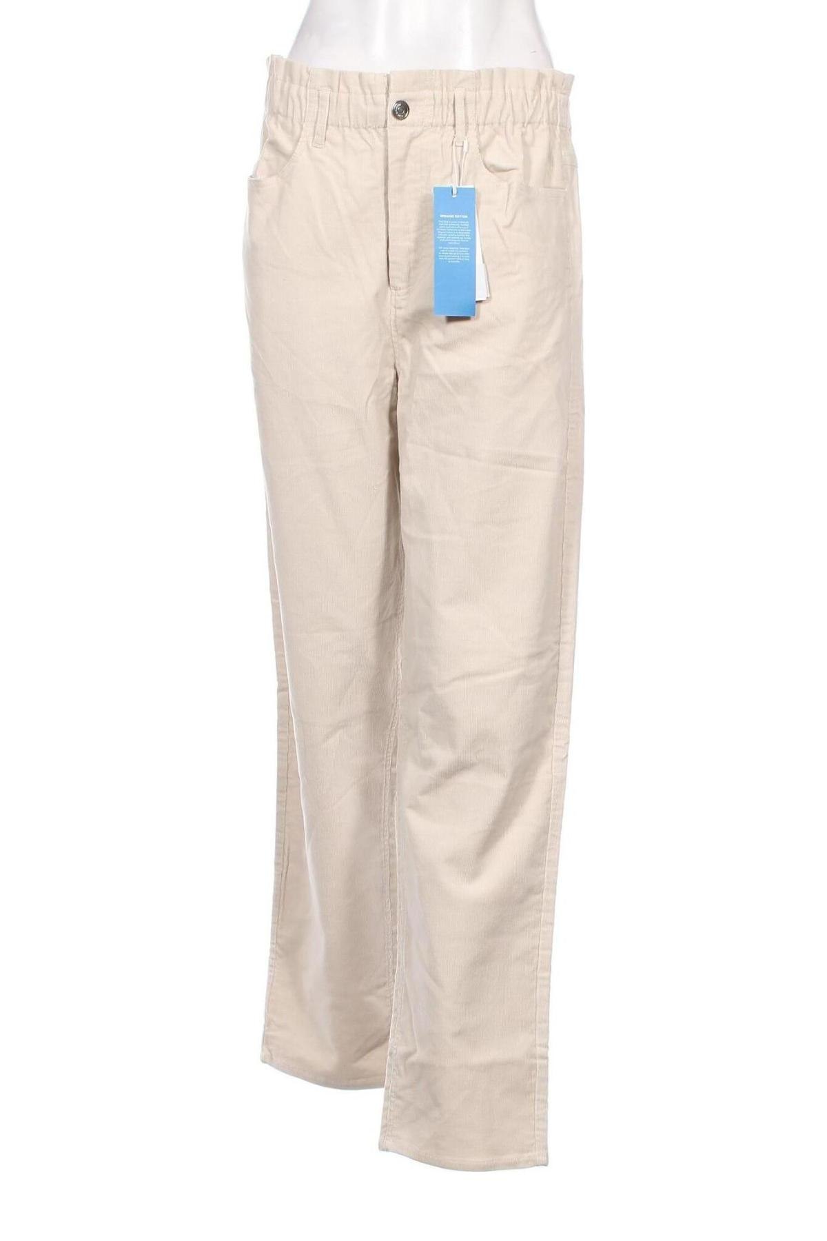 Pantaloni de velvet de femei Samsoe & Samsoe, Mărime S, Culoare Bej, Preț 86,45 Lei