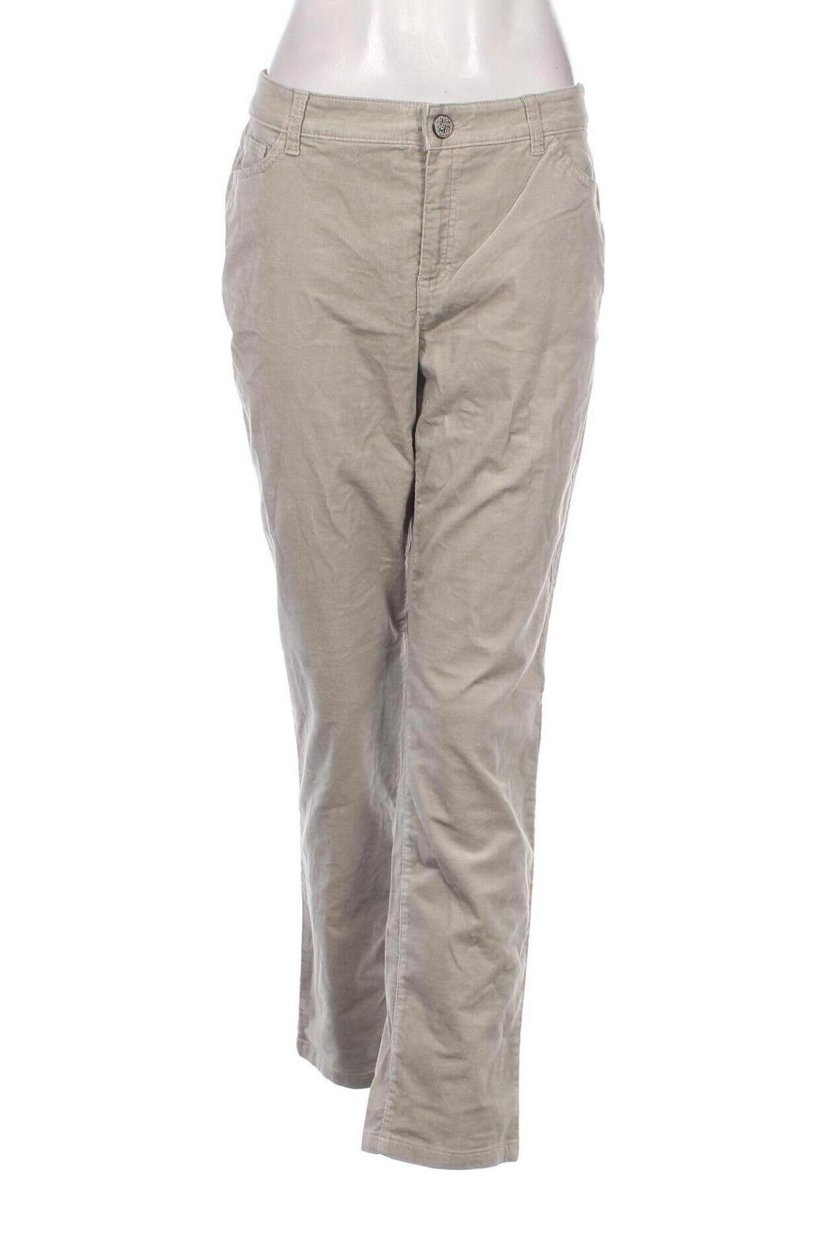 Pantaloni de velvet de femei Yessica, Mărime XL, Culoare Bej, Preț 34,34 Lei