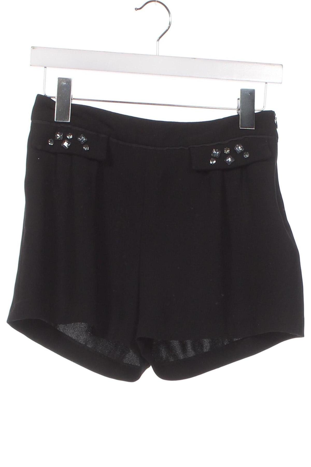 Pantaloni scurți de femei Zara, Mărime XS, Culoare Negru, Preț 44,89 Lei